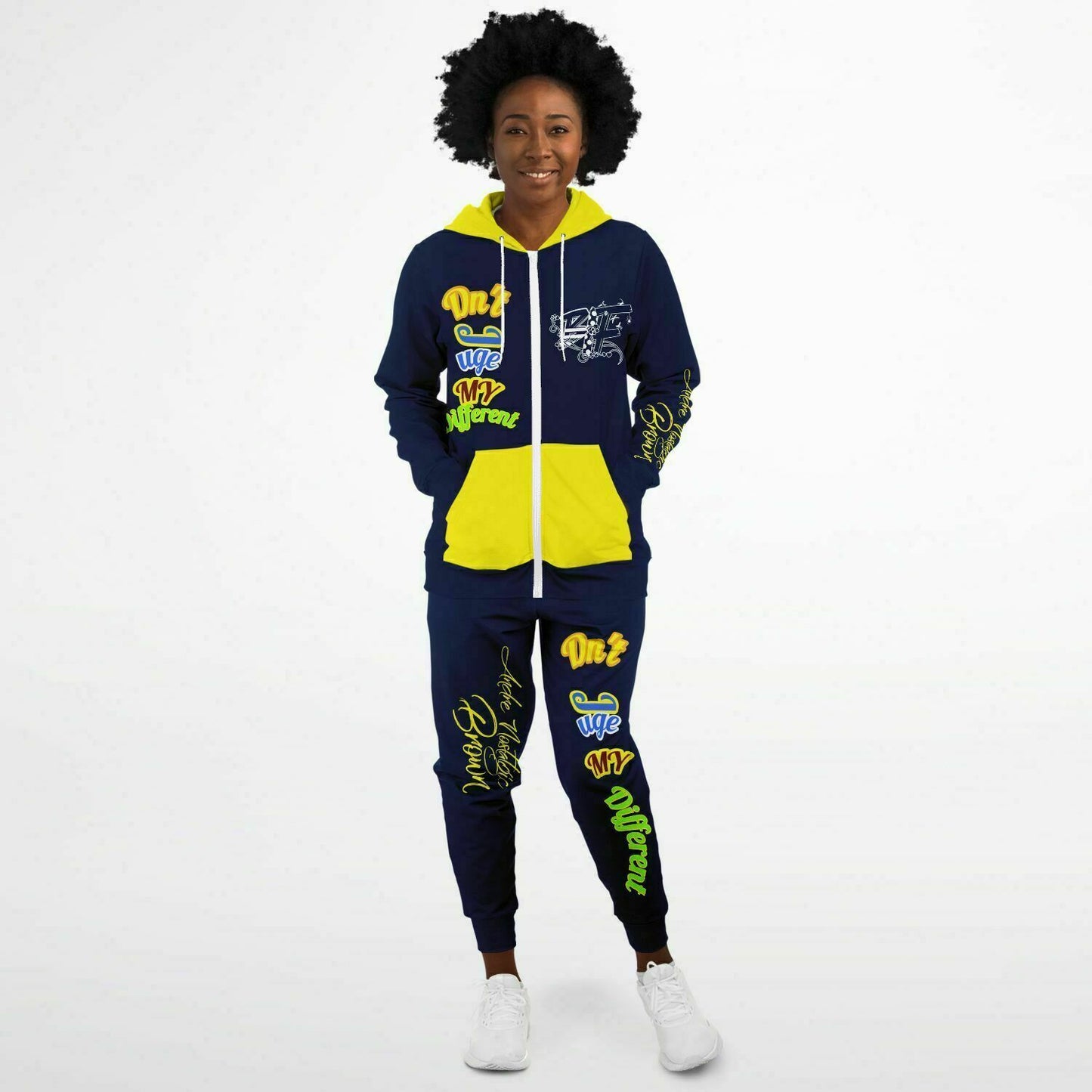 Dnt Juge My Different Athletic Ziphoodie & Jogger - AOP
