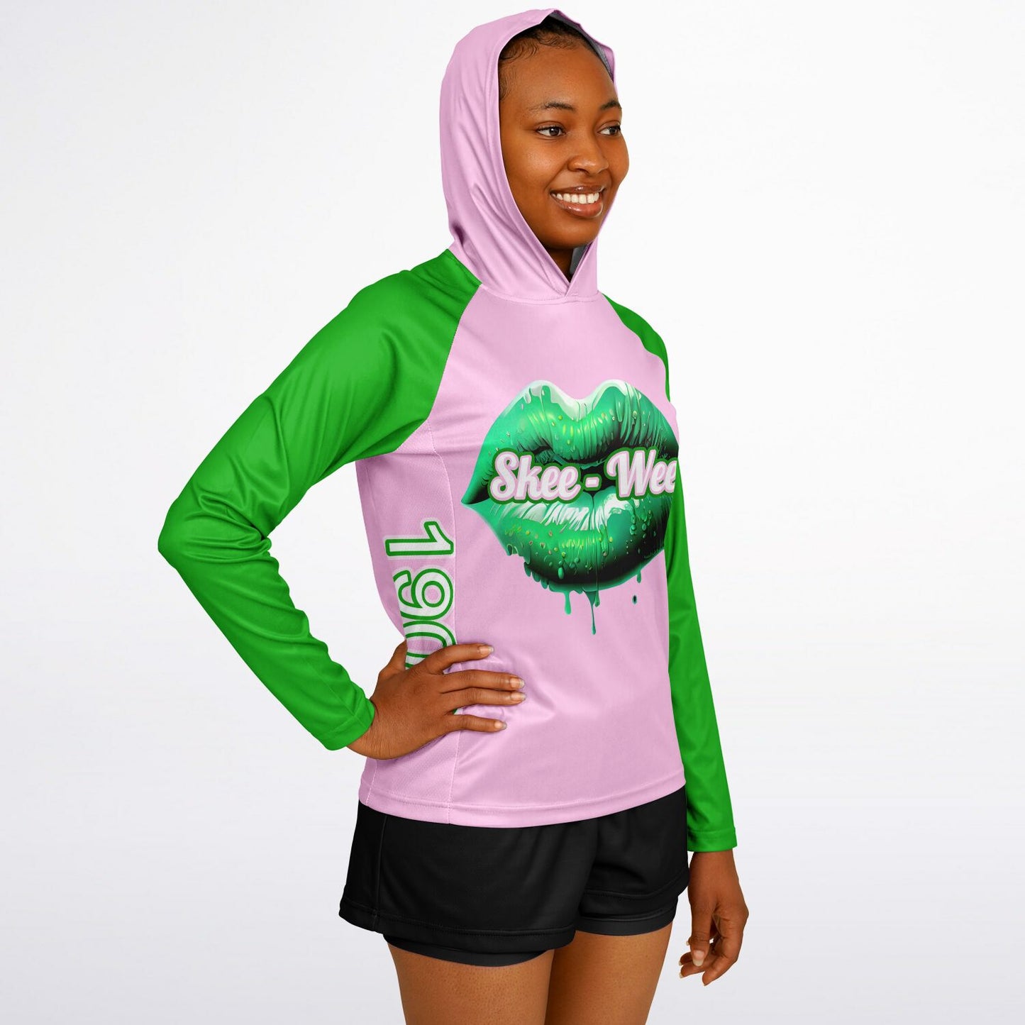 Greek Women's Long Sleeve Hooded Performance Shirt - AOP