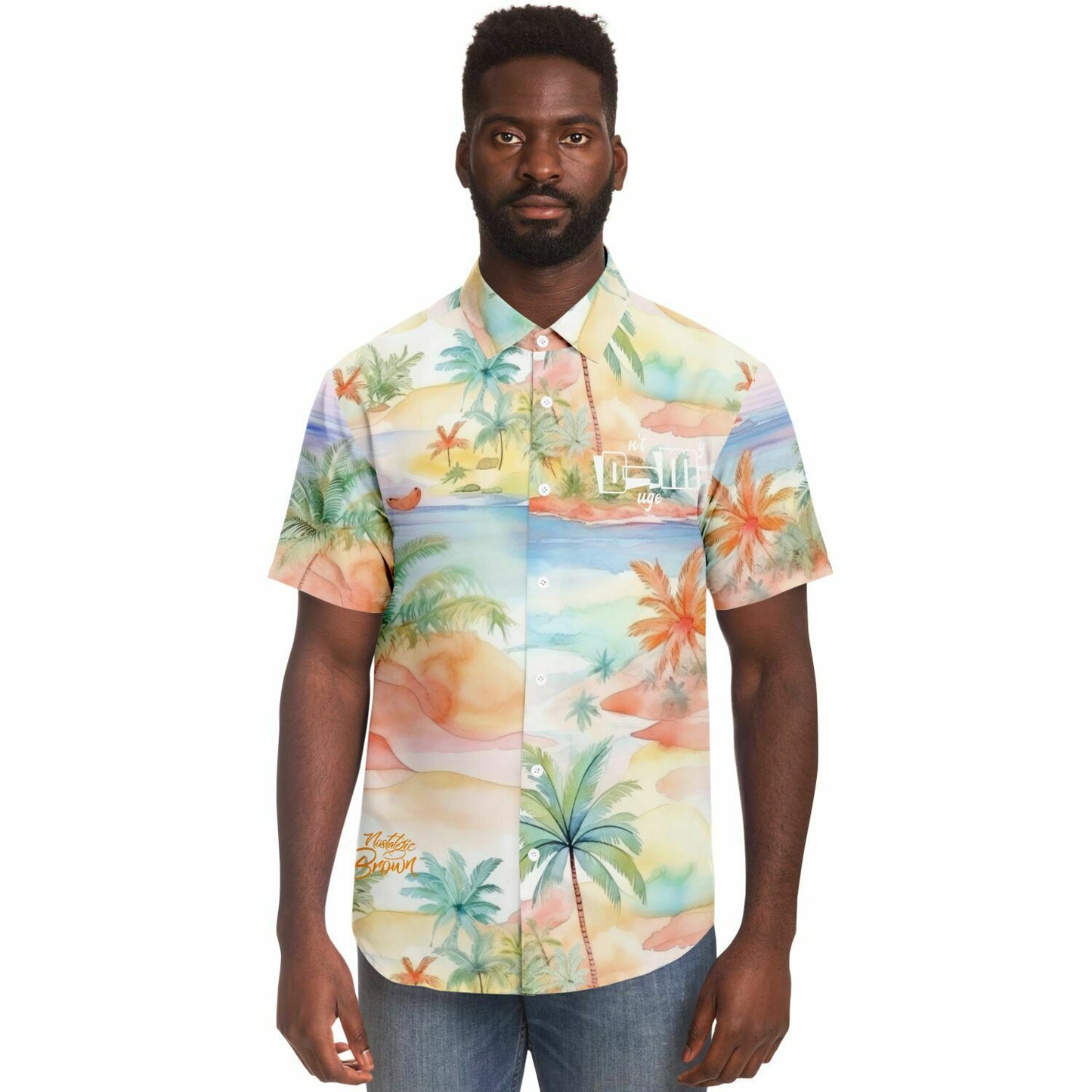 Dnt Juge My Different Short Sleeve Button Down Shirt - AOP
