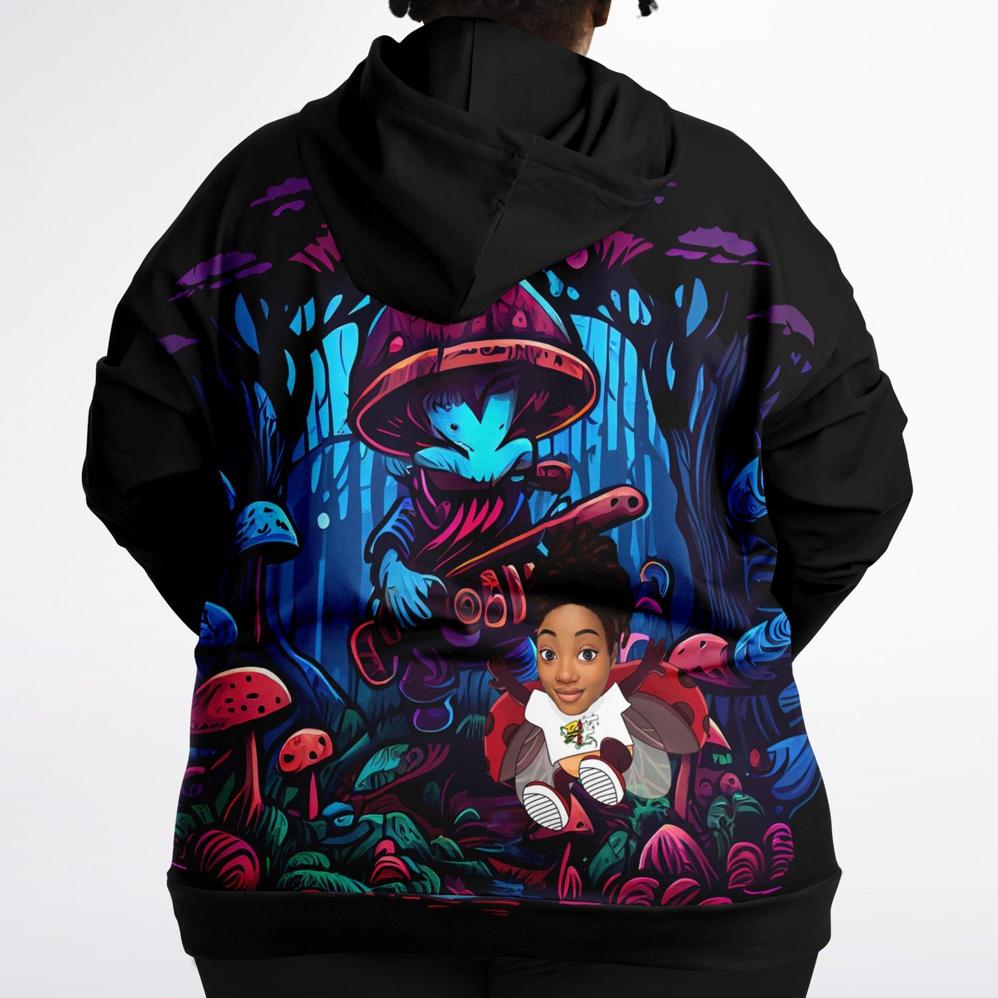 Blk Insct Famili Fashion Plus-size Hoodie - AOP