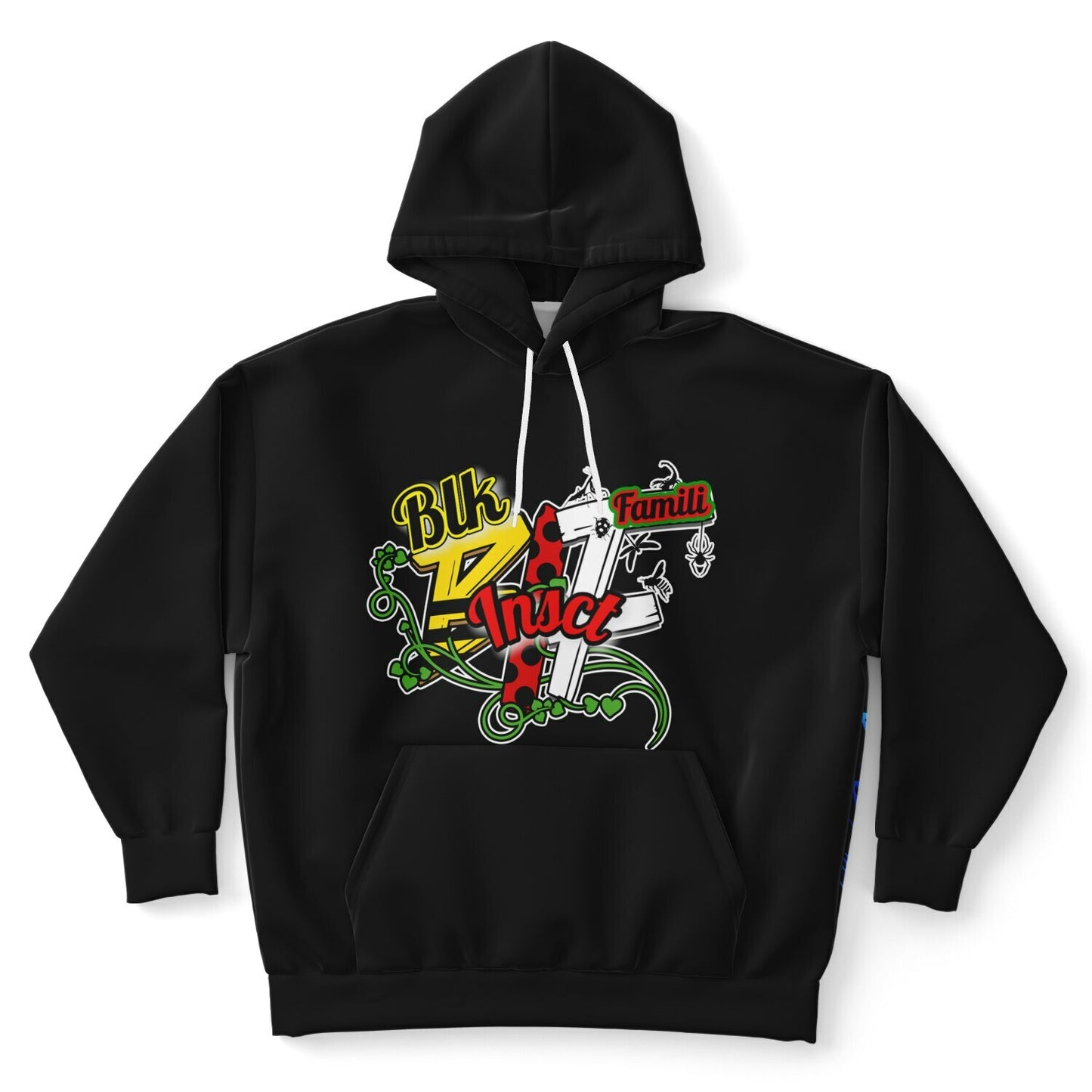 Blk Insct Famili Fashion Plus-size Hoodie - AOP