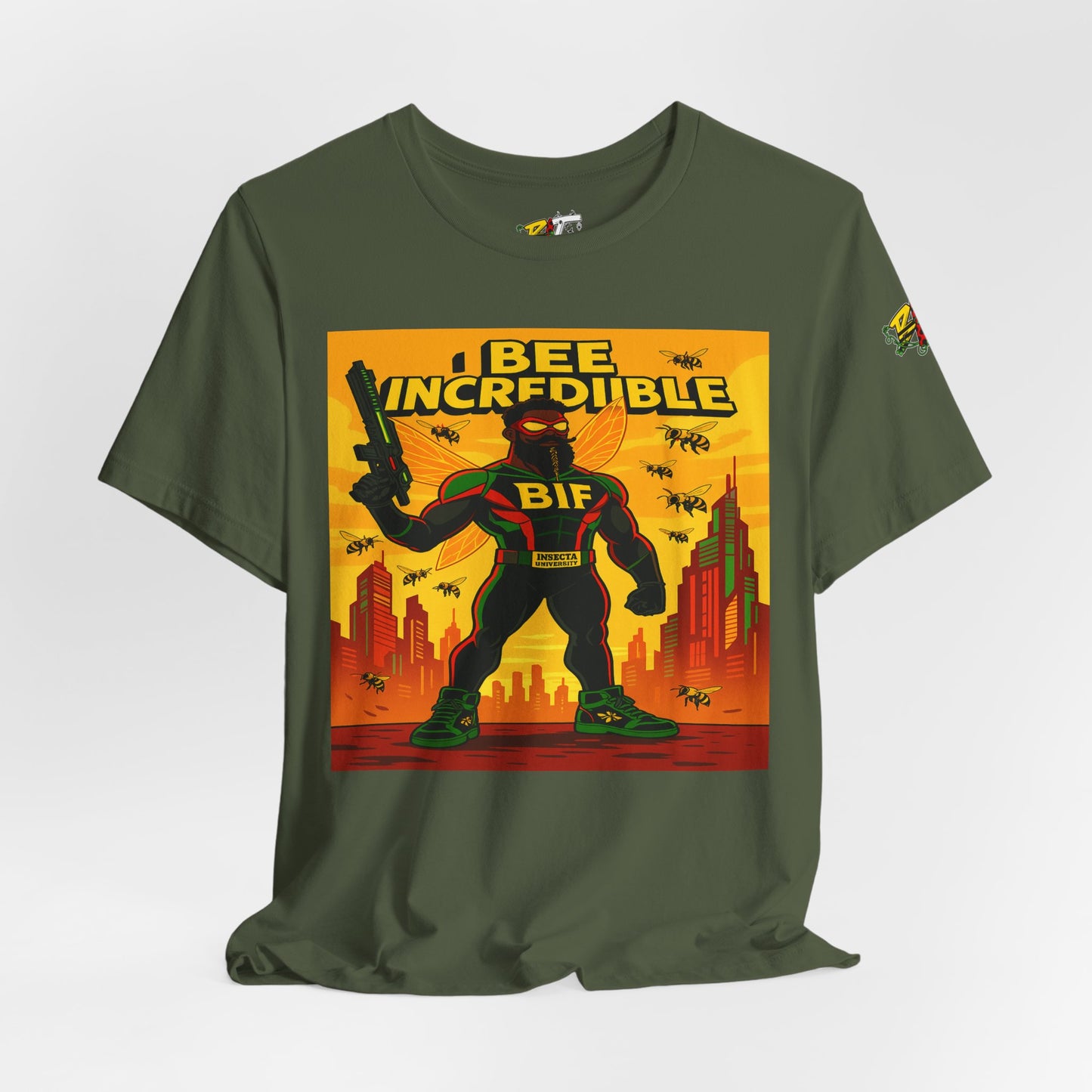 I Bee Incredible Graphic Tee, Unisex Jersey Tee, Comic Style T-Shirt, Buzzing Fun Fashion
