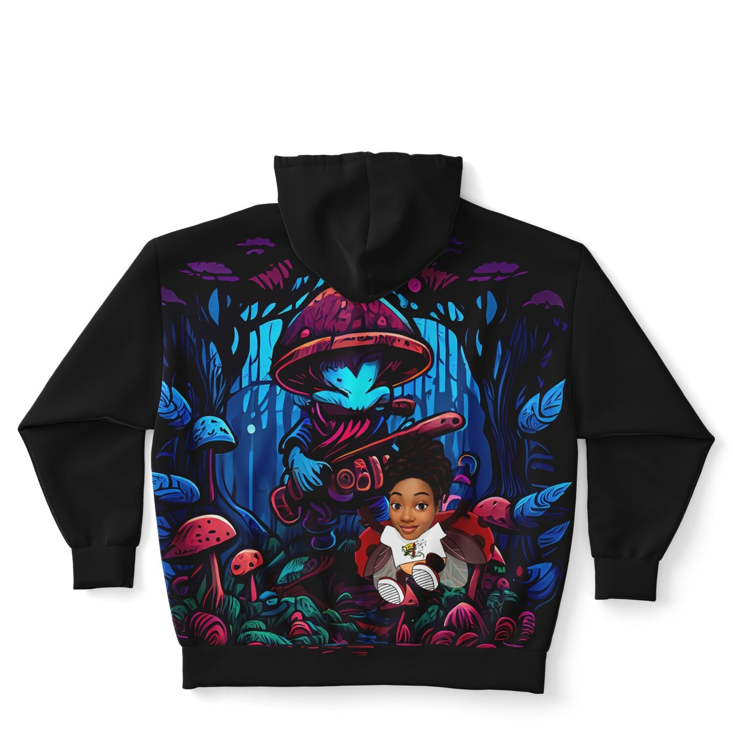 Blk Insct Famili Fashion Plus-size Hoodie - AOP