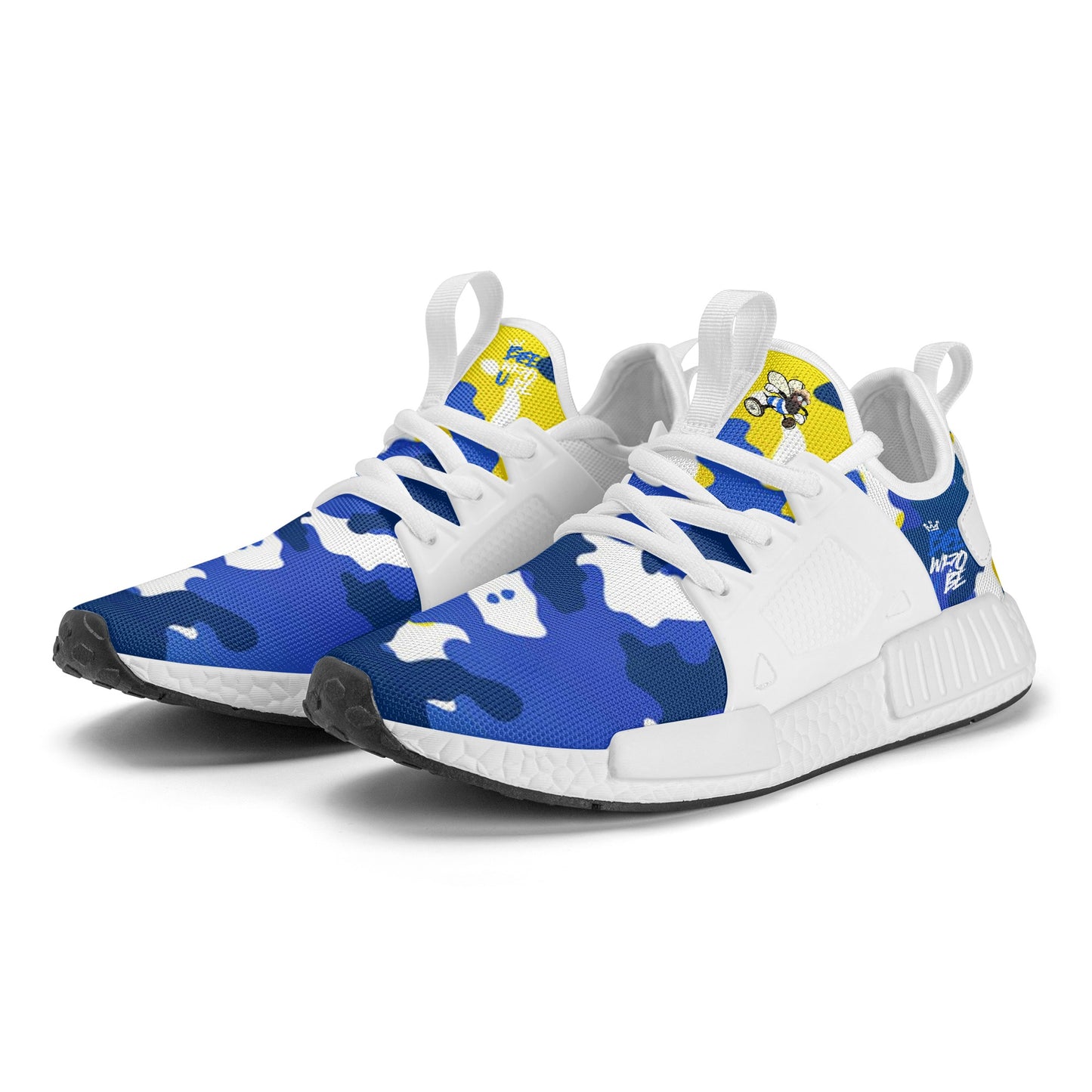 Bee Who U Be Camo Men's Mesh Sport Race Sneakers
