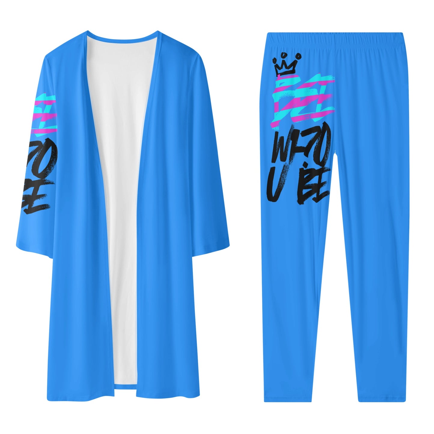 Bee Who U Be Women's Long Sleeve Cardigan and Leggings 2pcs