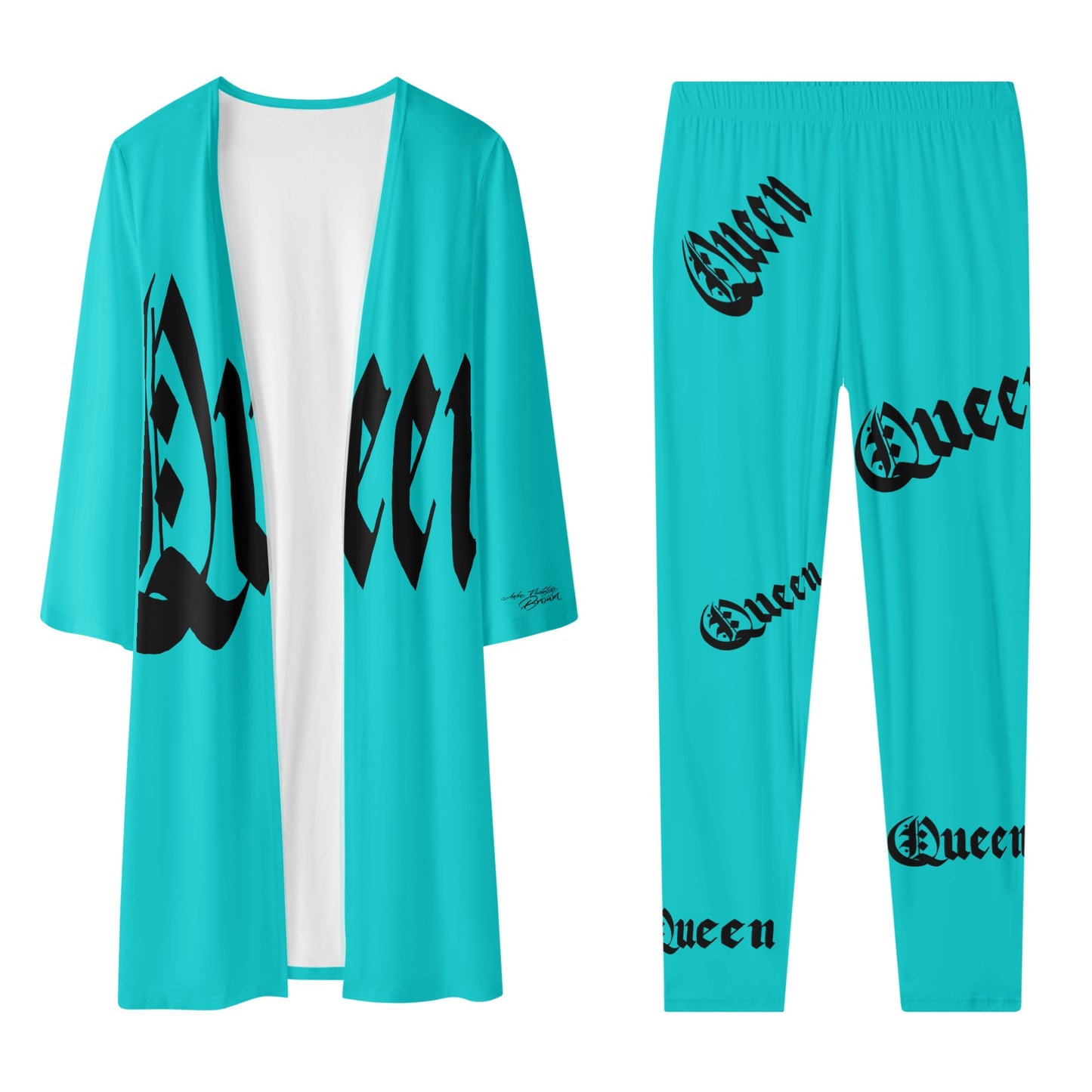 Queen Womens Long Sleeve Cardigan and Leggings 2pcs