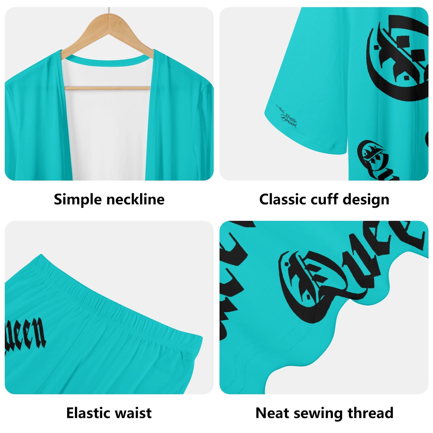 Queen Womens Long Sleeve Cardigan and Leggings 2pcs