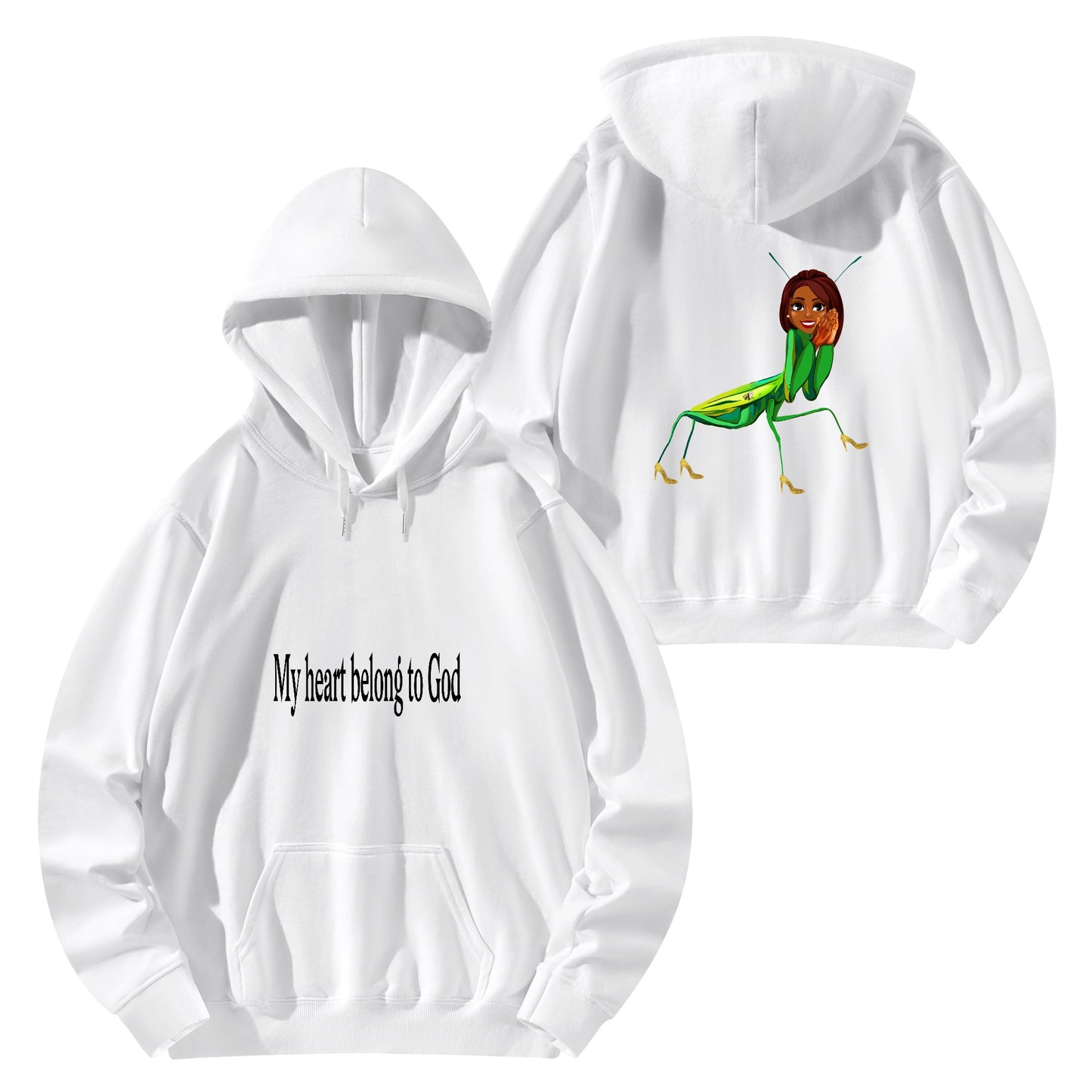 My Heart Belongs to God Front & Back Printing Adult Cotton Hoodie
