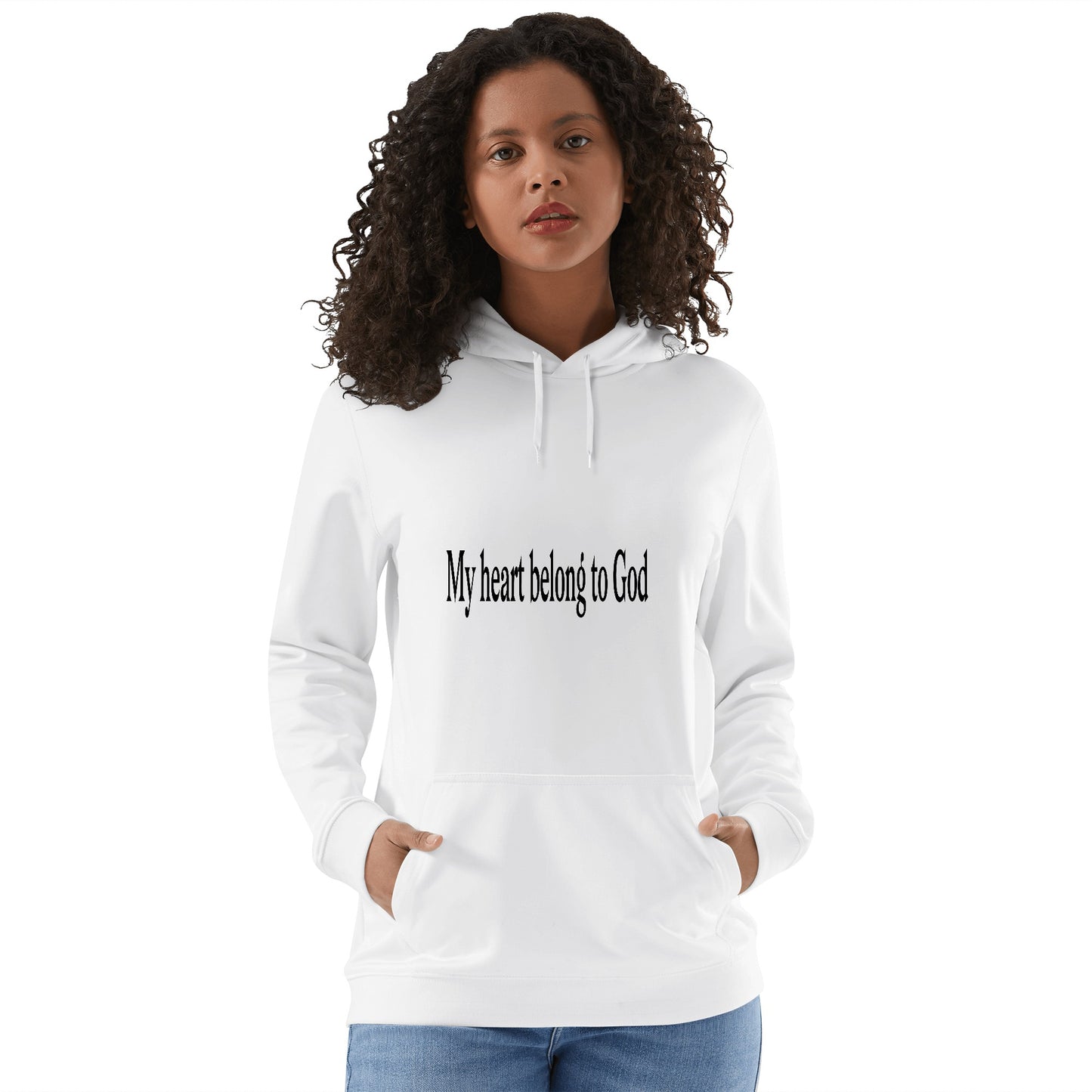 My Heart Belongs to God Front & Back Printing Adult Cotton Hoodie