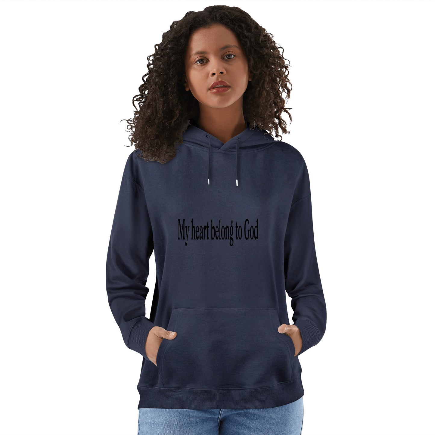 My Heart Belongs to God Front & Back Printing Adult Cotton Hoodie