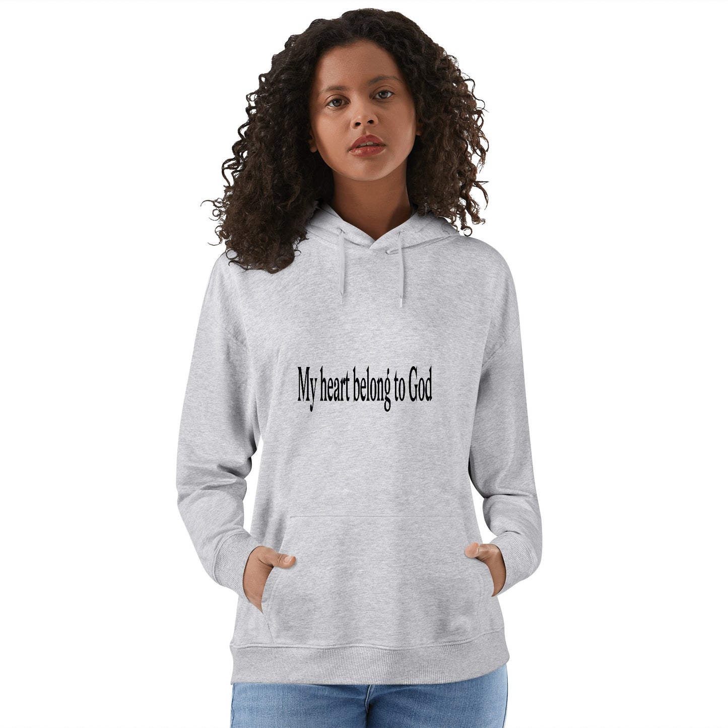 My Heart Belongs to God Front & Back Printing Adult Cotton Hoodie