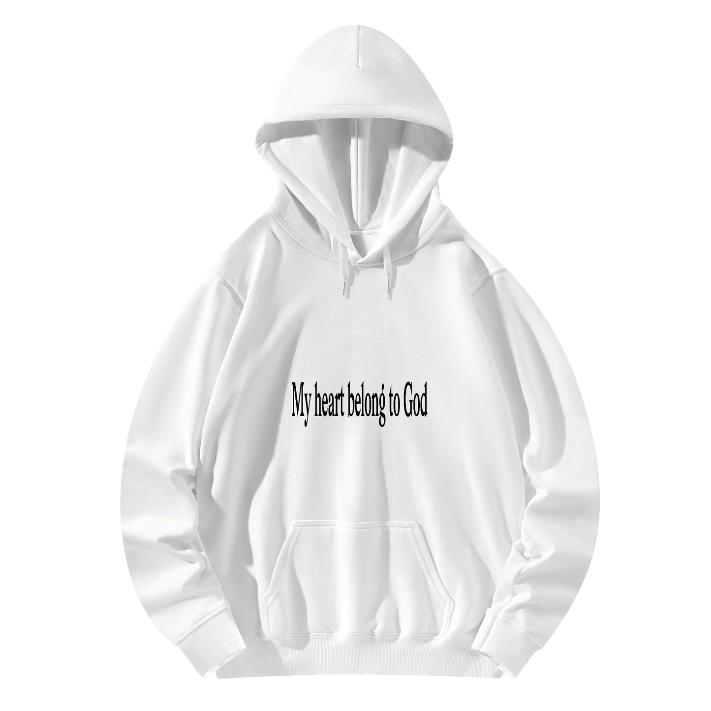 My Heart Belongs to God Front & Back Printing Adult Cotton Hoodie