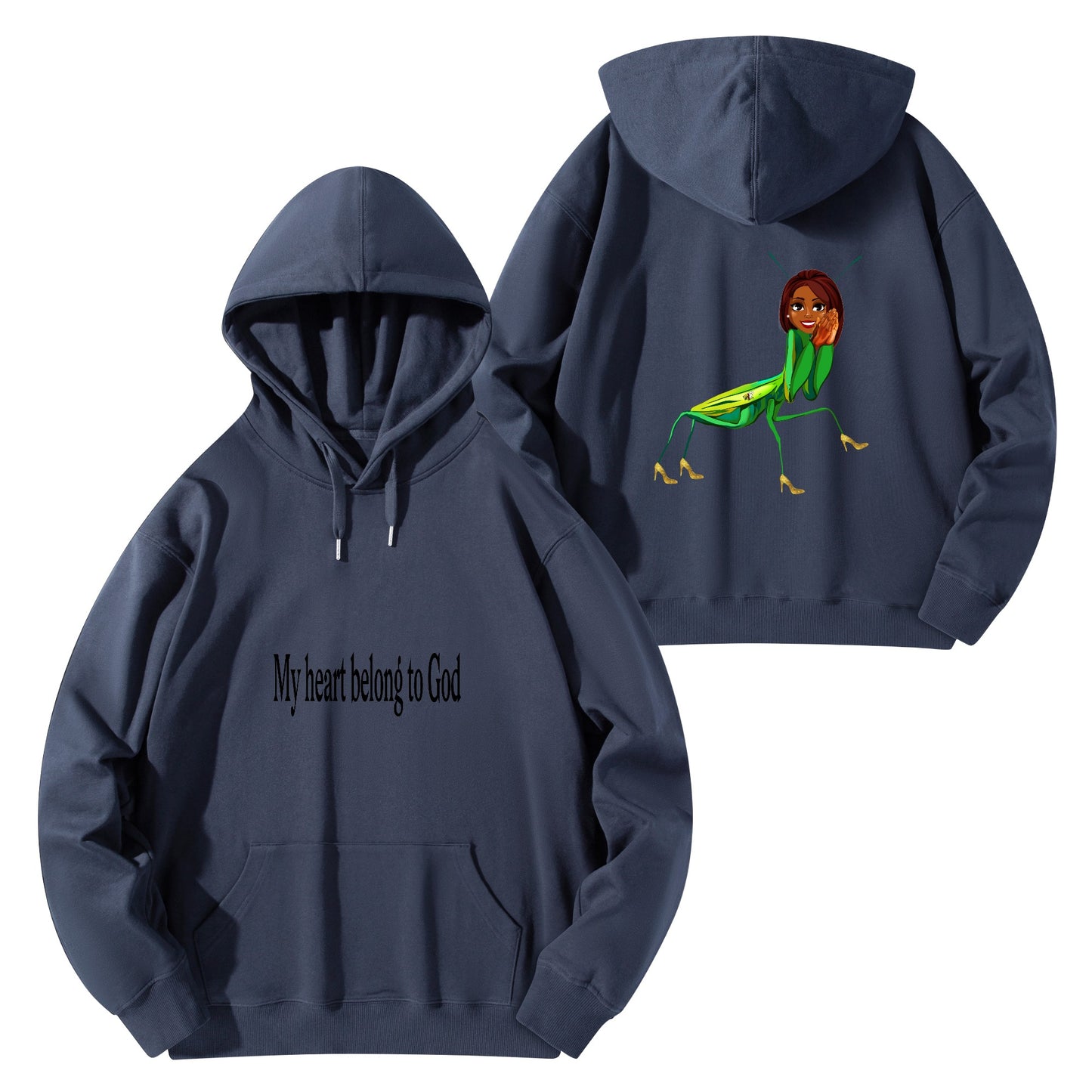 My Heart Belongs to God Front & Back Printing Adult Cotton Hoodie
