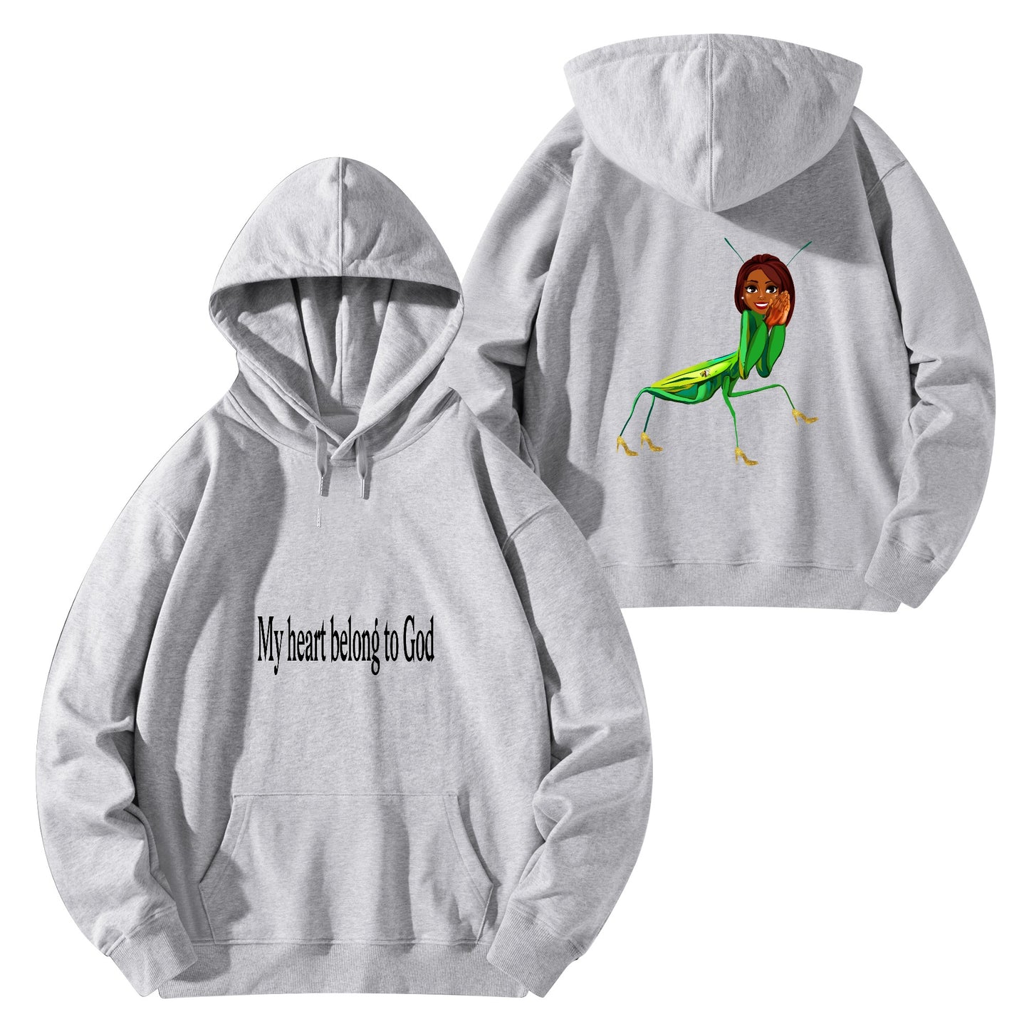 My Heart Belongs to God Front & Back Printing Adult Cotton Hoodie