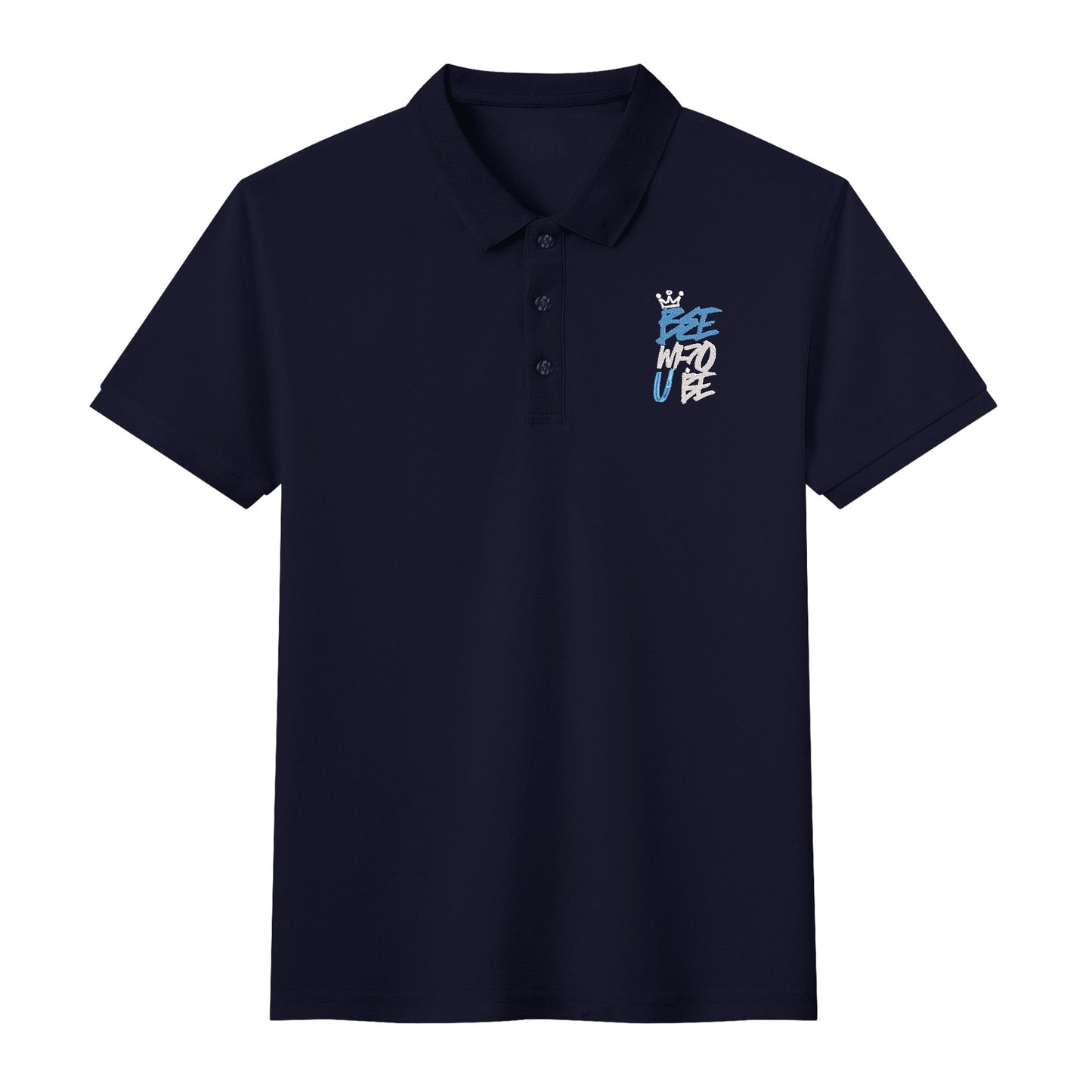 Bee Who U Be Embroidered Unisex Cotton Polo Shirt With Logo