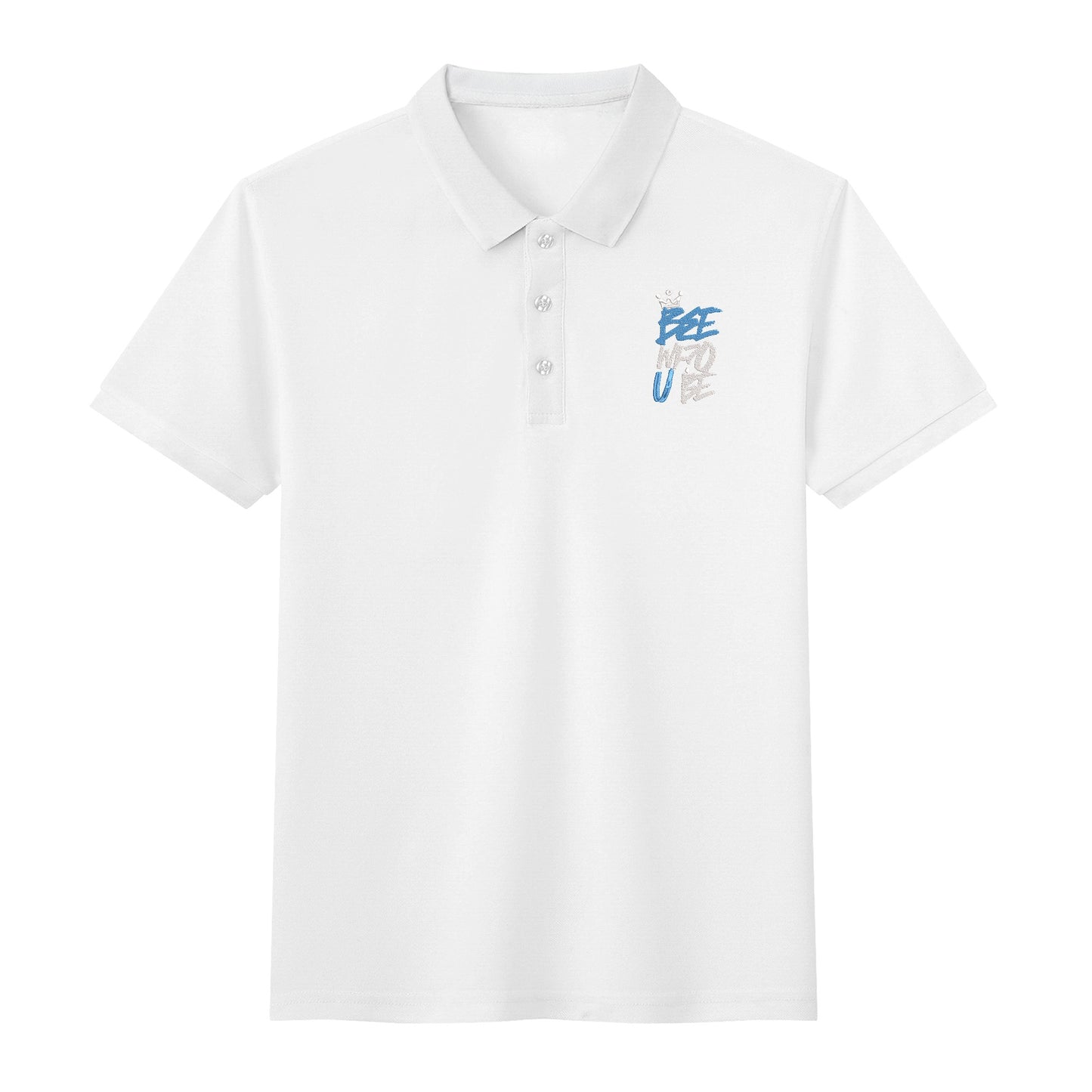 Bee Who U Be Embroidered Unisex Cotton Polo Shirt With Logo