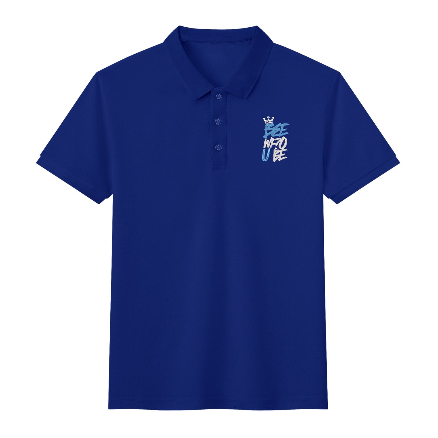 Bee Who U Be Embroidered Unisex Cotton Polo Shirt With Logo