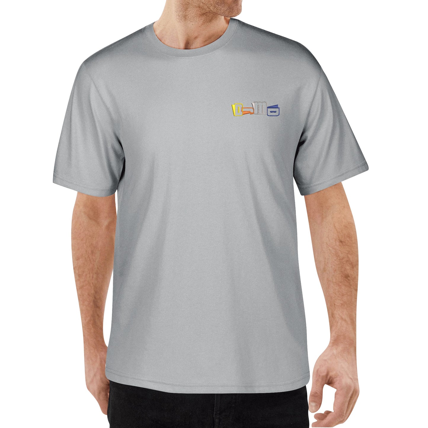 DJMD Mens Embroidered Chest Design Cotton T-shirt