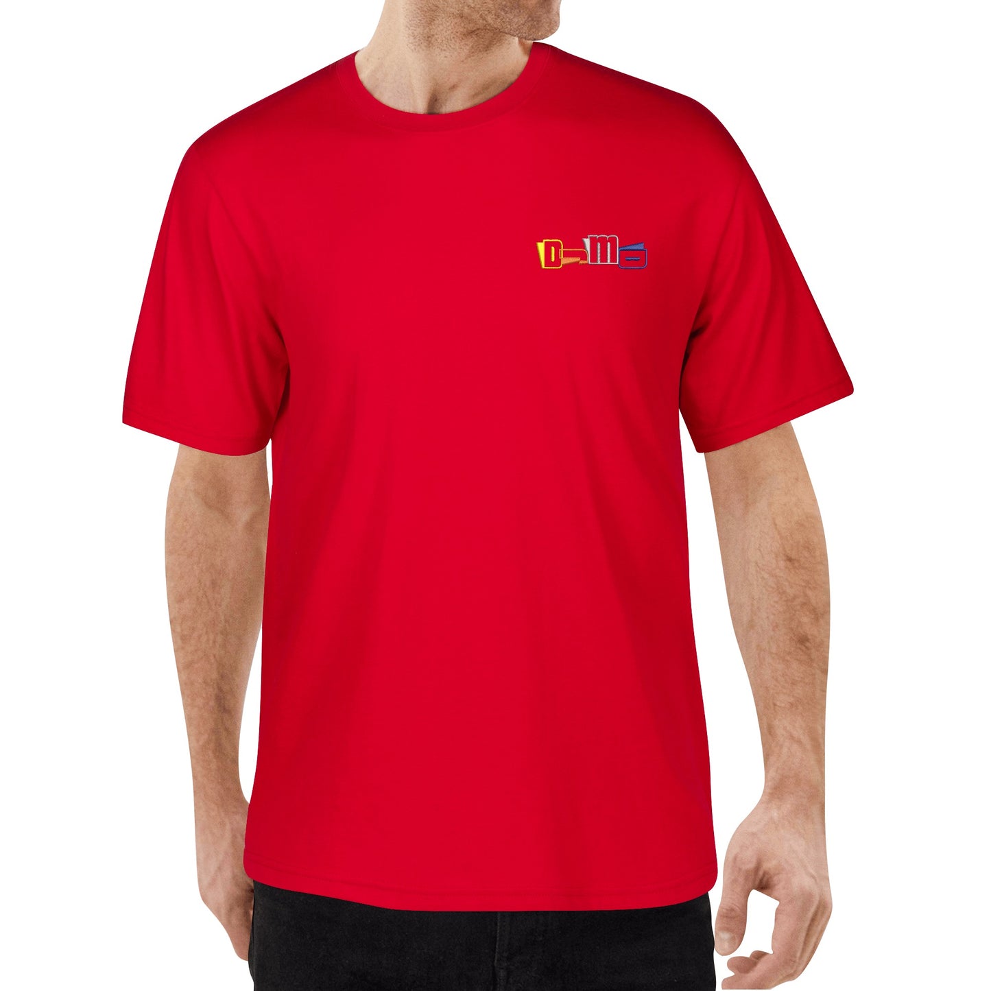 DJMD Mens Embroidered Chest Design Cotton T-shirt
