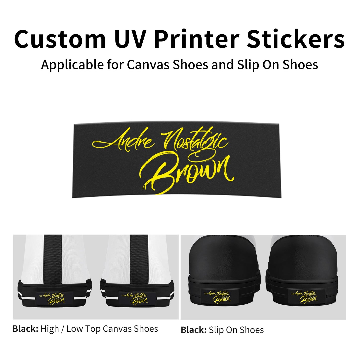 DJMD Mens Printed + Embroidered High Top Canvas Shoes