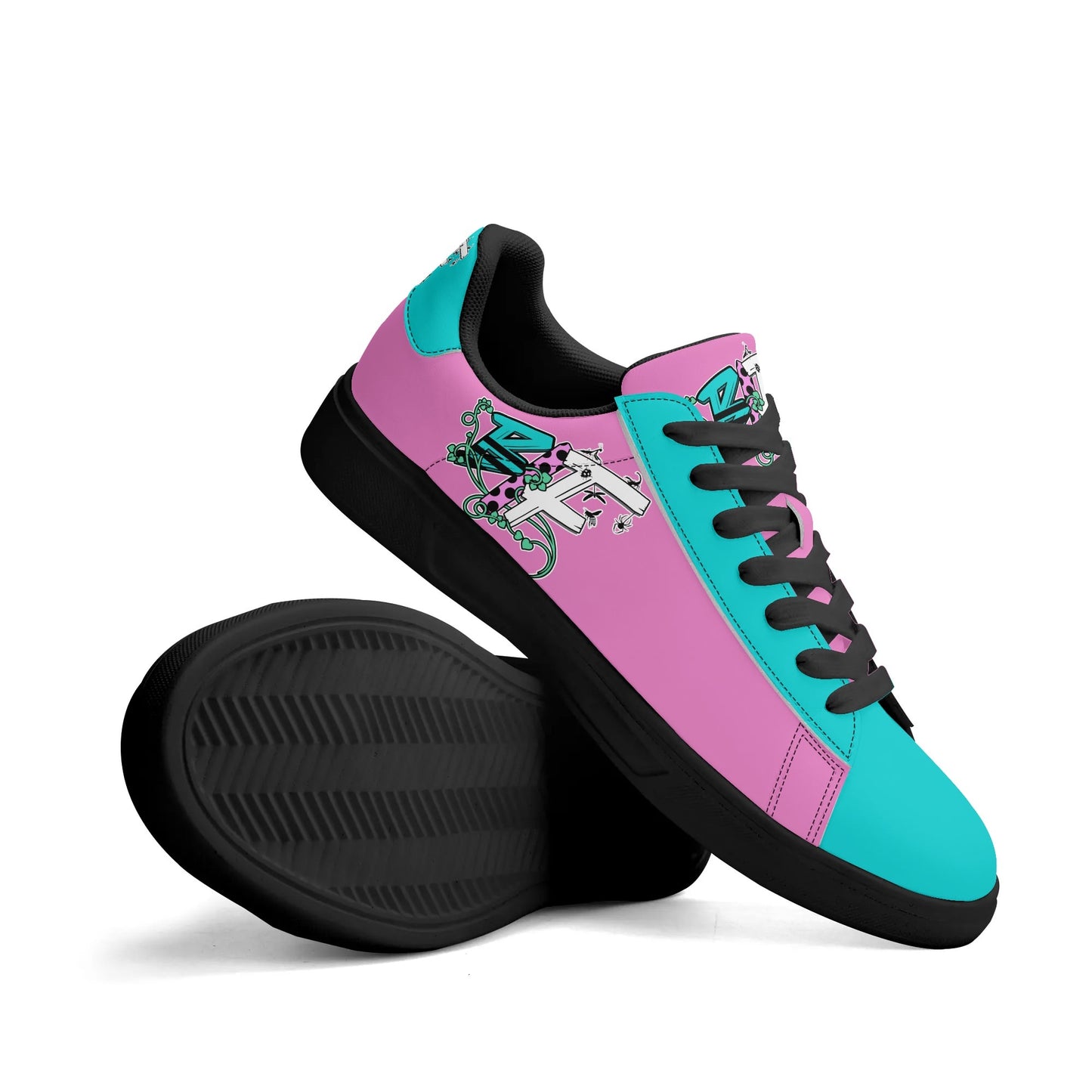 Blk Insct Famili Adult Lightweight Brand Low Top Leather Skateboard Shoes