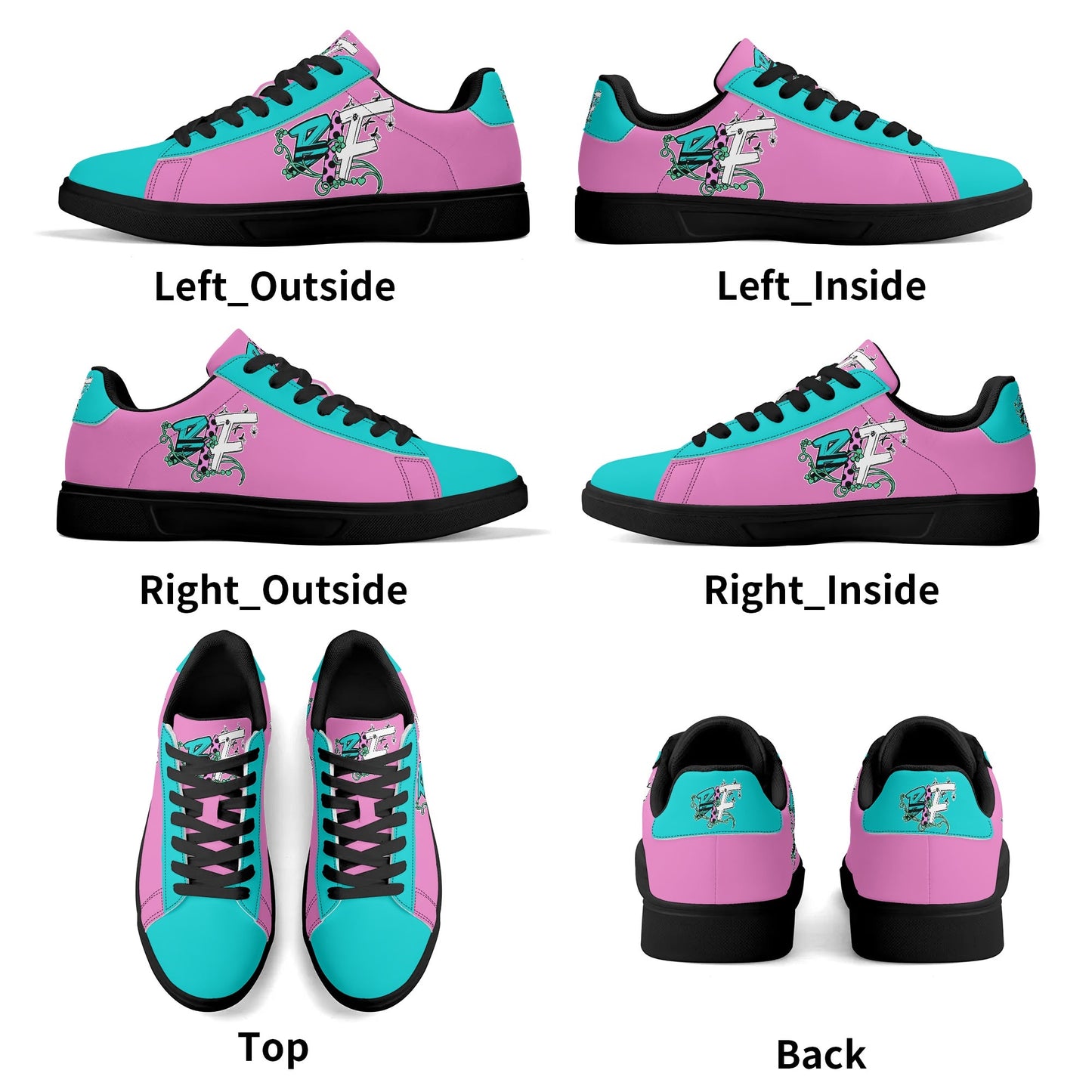Blk Insct Famili Adult Lightweight Brand Low Top Leather Skateboard Shoes