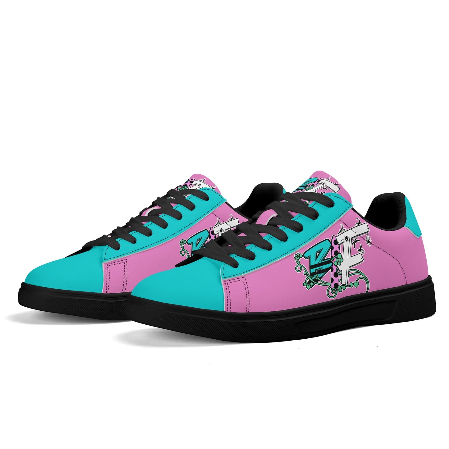 Blk Insct Famili Adult Lightweight Brand Low Top Leather Skateboard Shoes