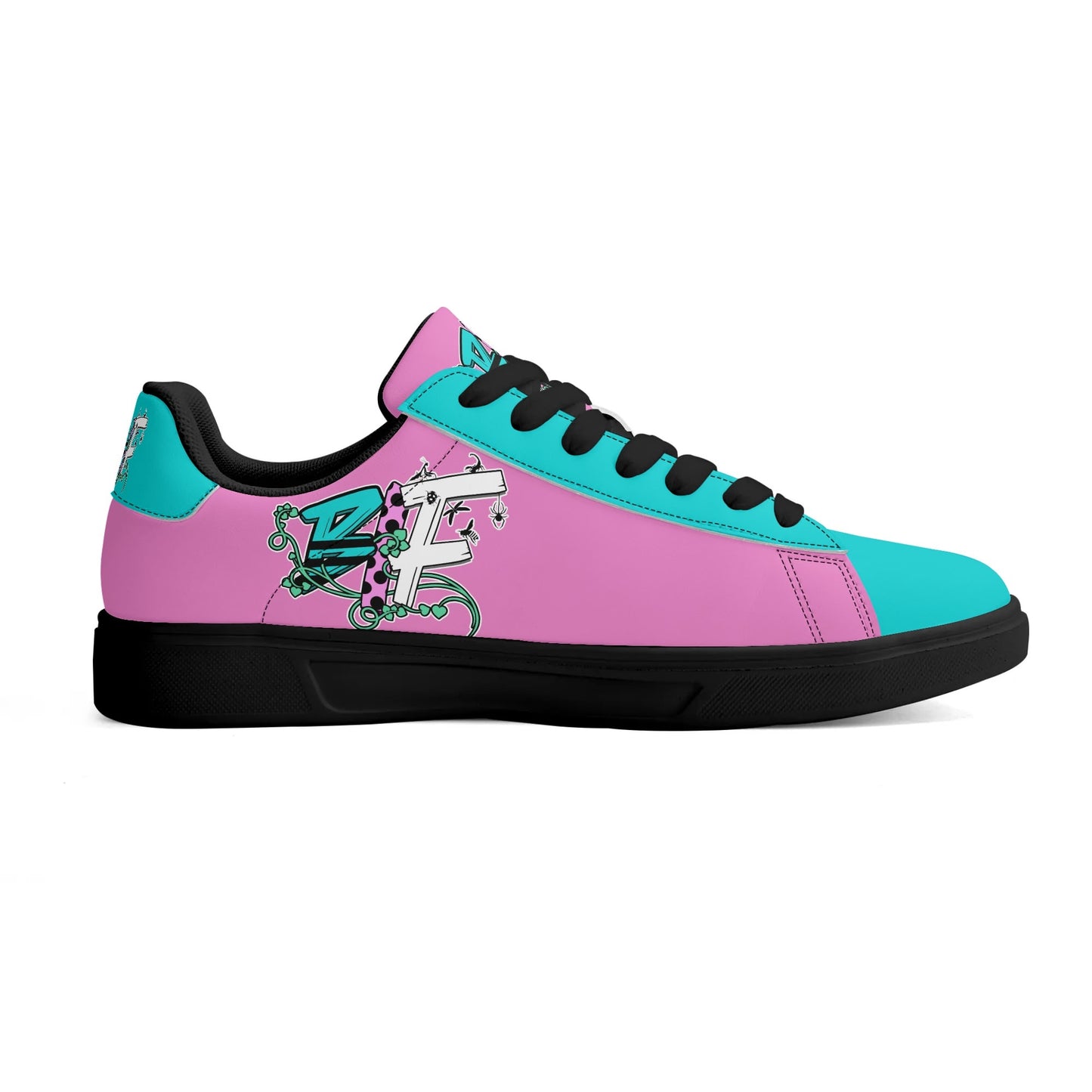 Blk Insct Famili Adult Lightweight Brand Low Top Leather Skateboard Shoes