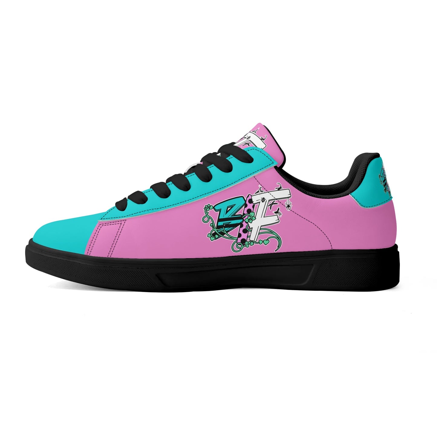 Blk Insct Famili Adult Lightweight Brand Low Top Leather Skateboard Shoes