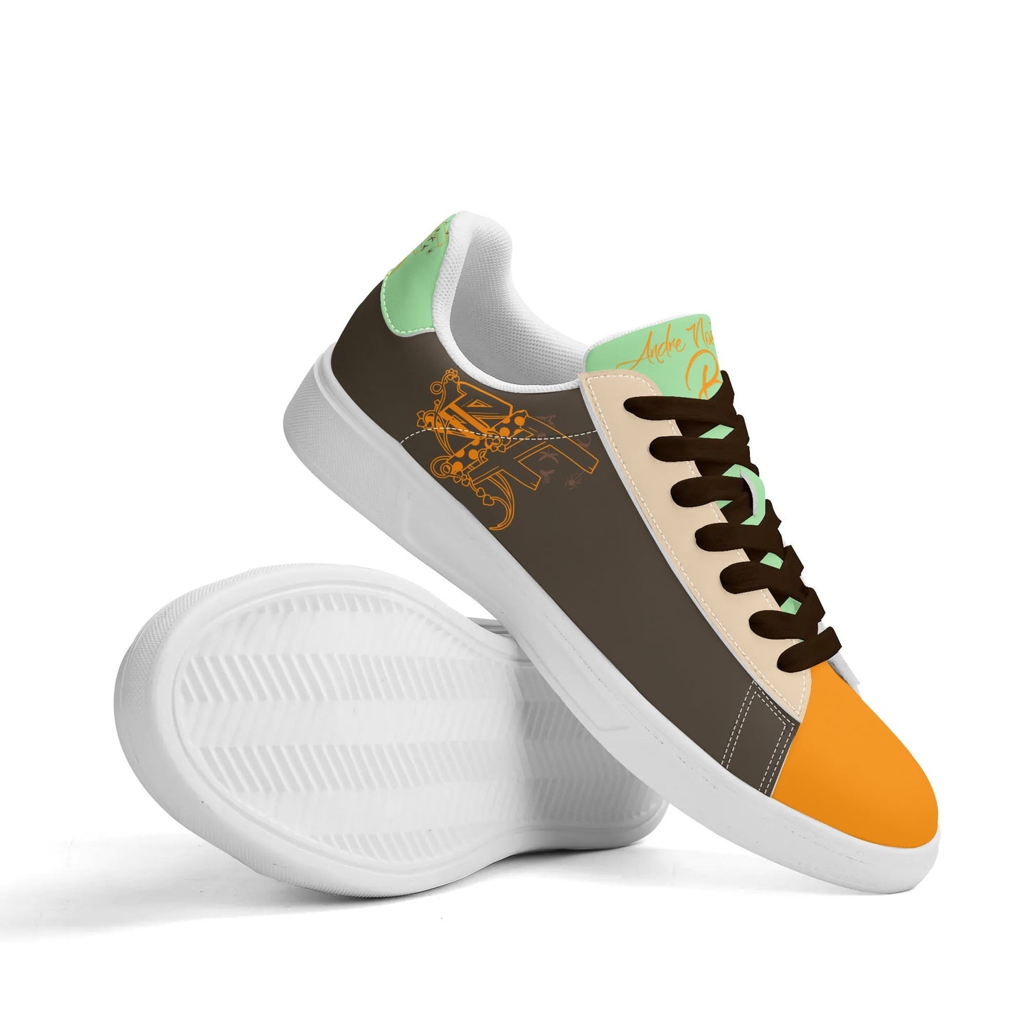Blk Insct Famili Adult Lightweight Brand Low Top Leather Skateboard Shoes WIth Personalized Logo /Name