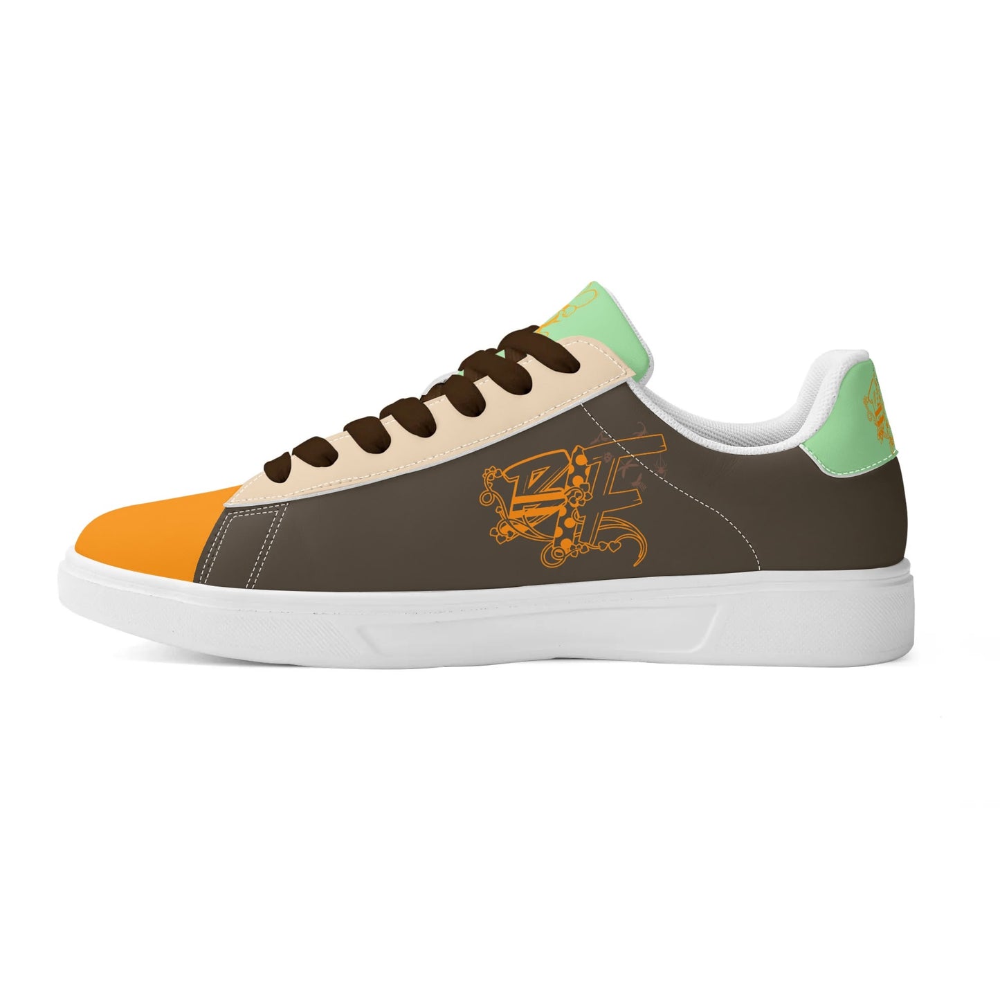 Blk Insct Famili Adult Lightweight Brand Low Top Leather Skateboard Shoes WIth Personalized Logo /Name