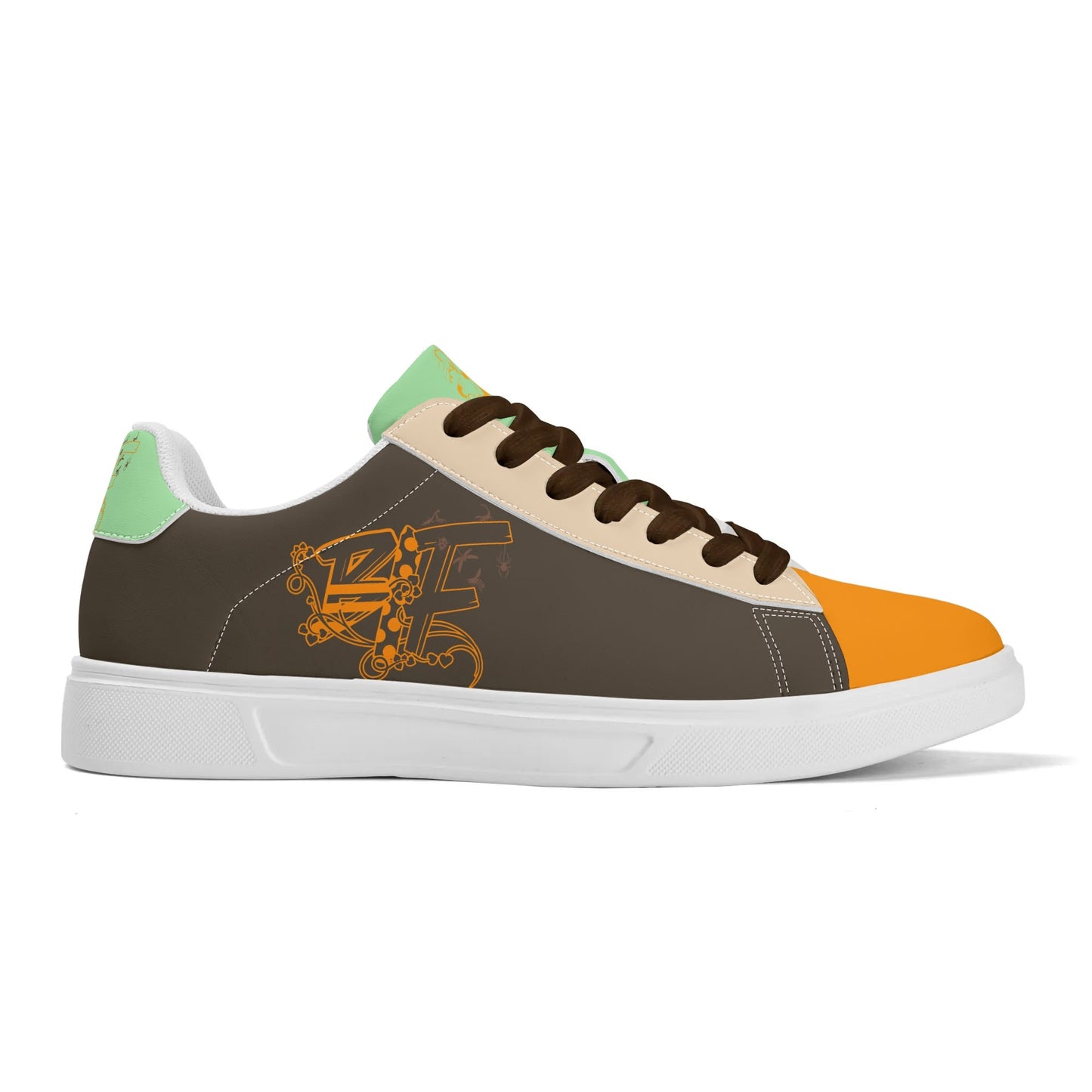 Blk Insct Famili Adult Lightweight Brand Low Top Leather Skateboard Shoes WIth Personalized Logo /Name
