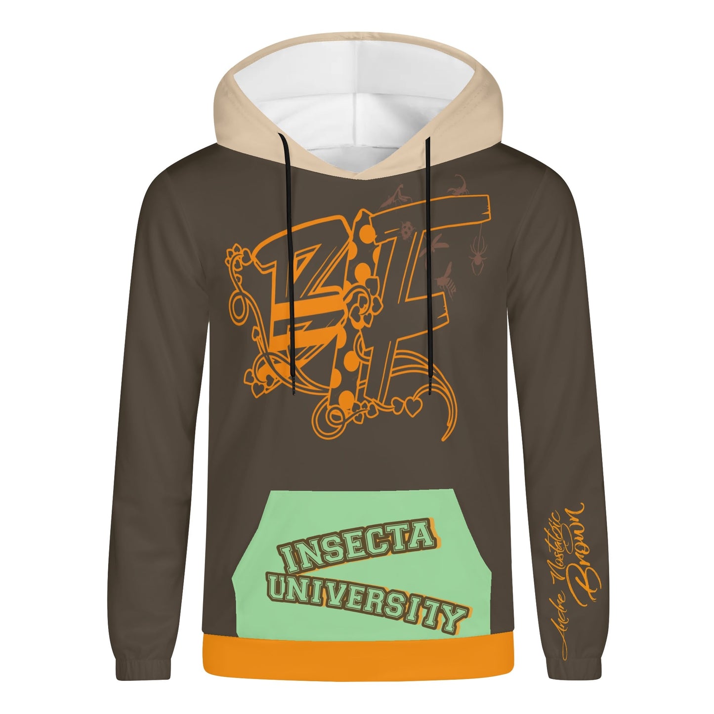 Blk Insct Famili Mens Lightweight All Over Print Hoodie