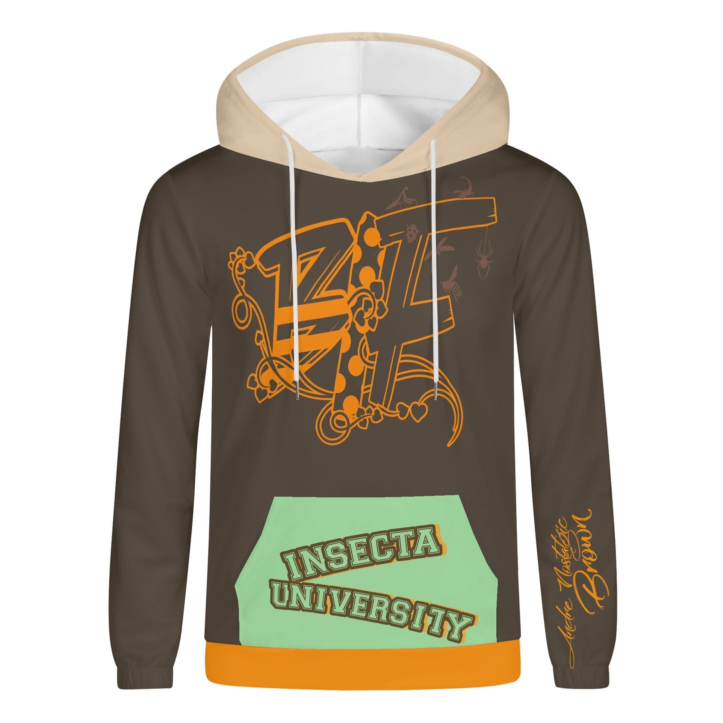 Blk Insct Famili Mens Lightweight All Over Print Hoodie