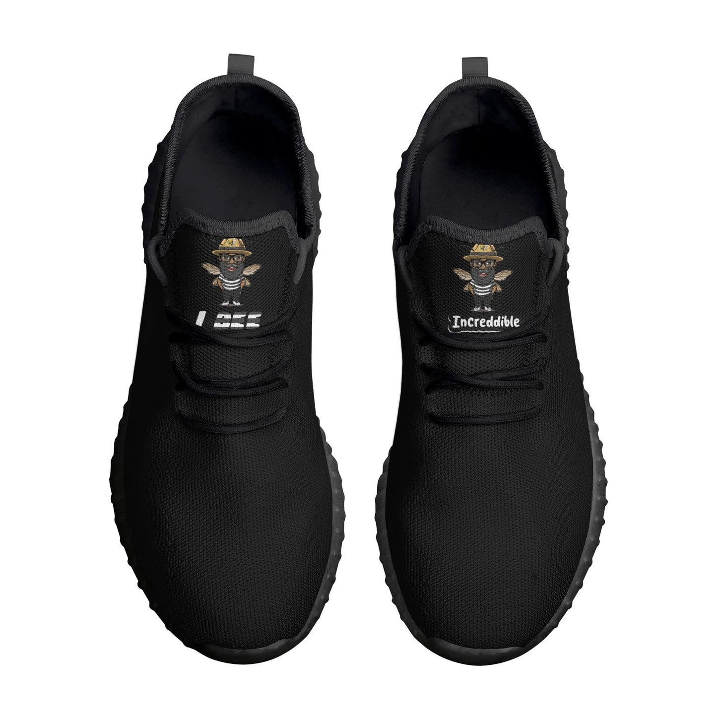 Blk Insct Famili Mens Mesh Knit Sneakers