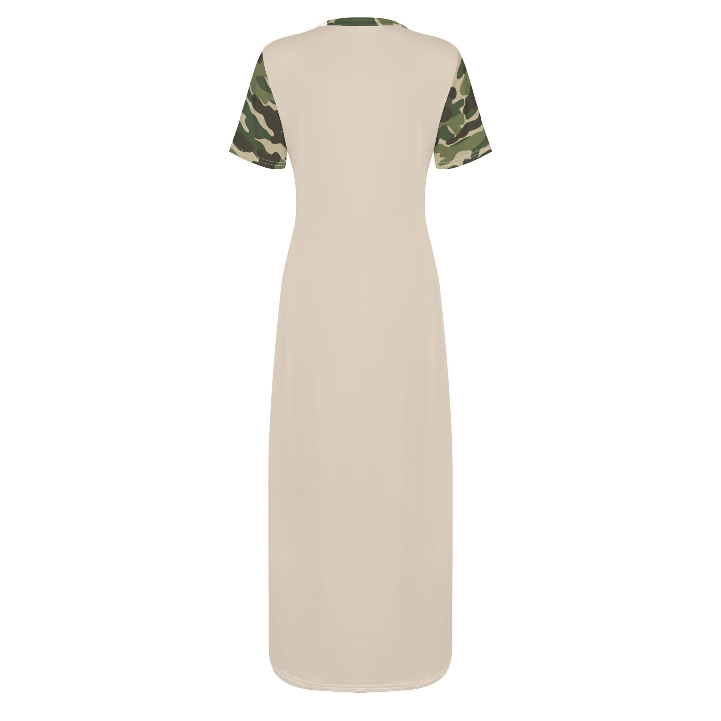ANB Womens Short Sleeve Dress Casual All Over Print Tshirt Long Dresses