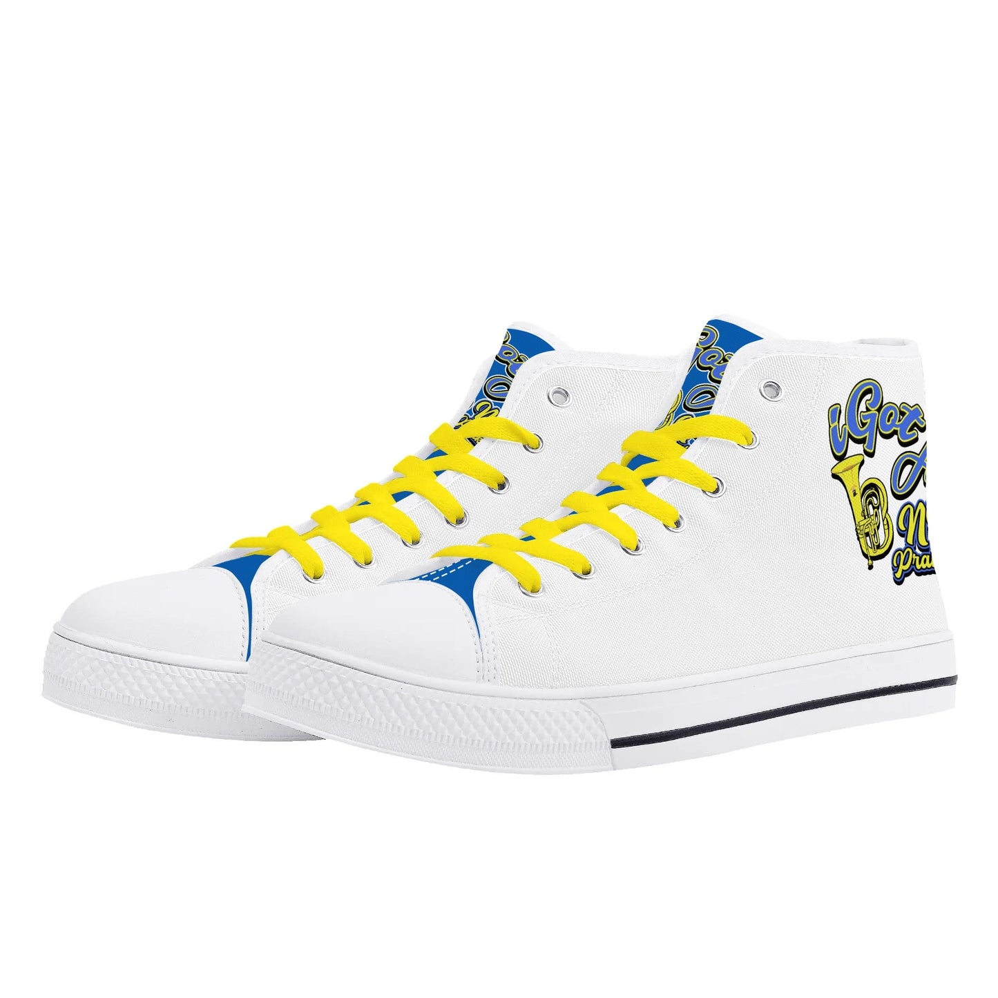 i Got Band Practice Womens High Top Canvas Shoes - Customized Tongue