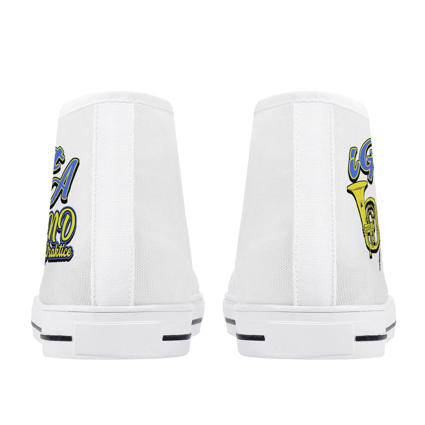 i Got Band Practice Womens High Top Canvas Shoes - Customized Tongue
