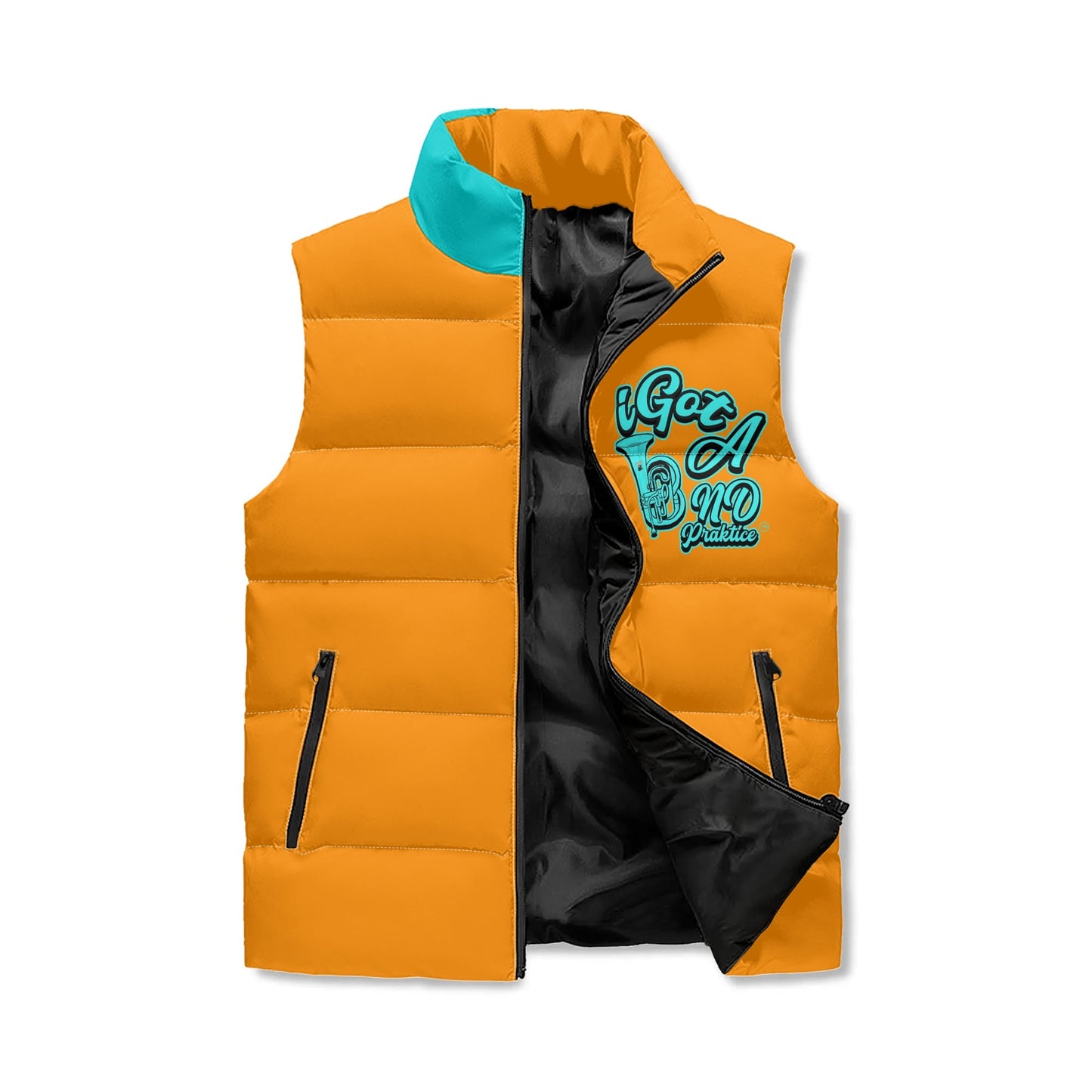 iGot Band Praktice Unisex Lightweight All Stand Collar Zip Up Puffer Vest