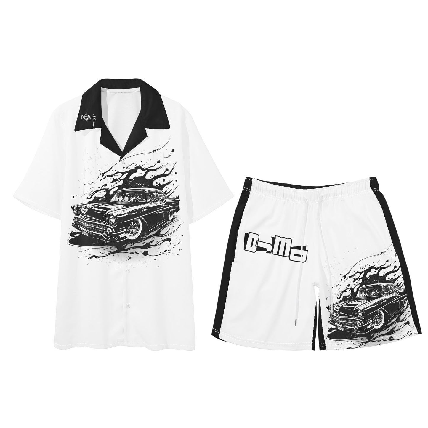 Dnt Juge My Different Mens Regular Fit Hawaiian Short Sleeve Shirt and Shorts Set