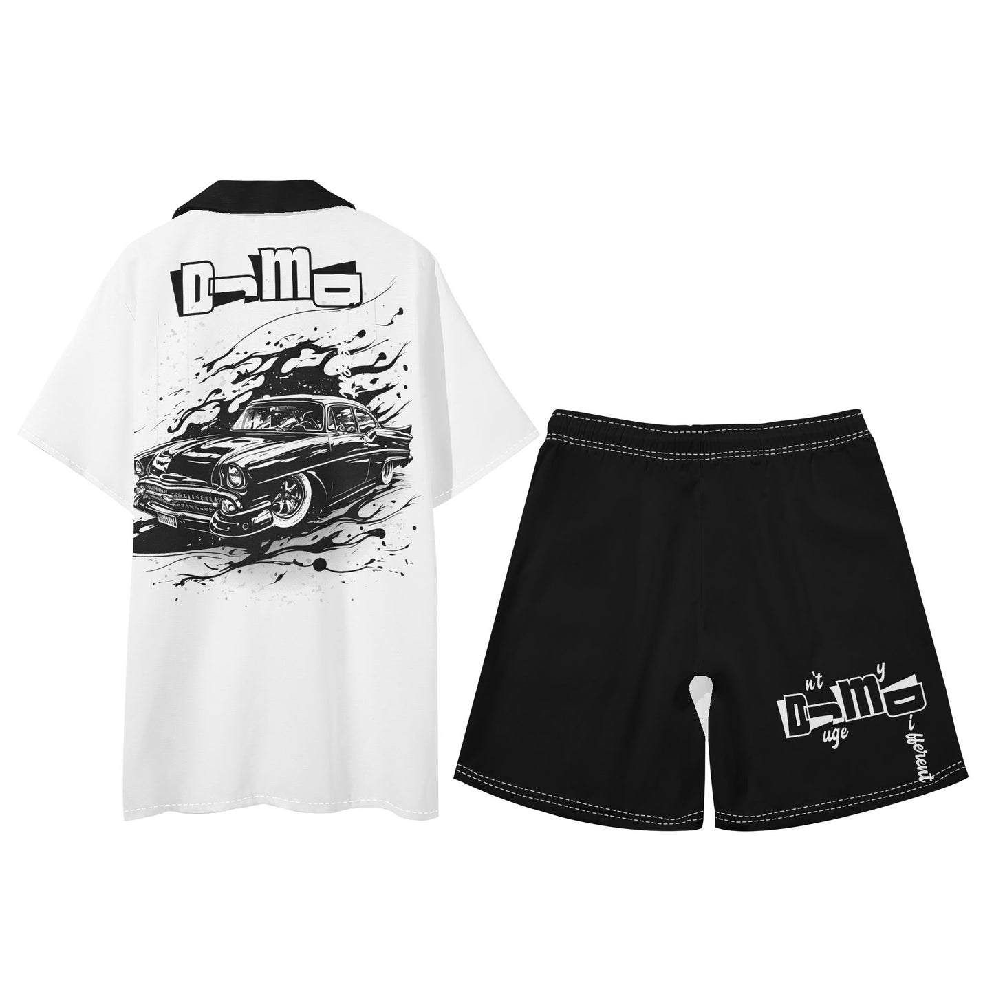 Dnt Juge My Different Mens Regular Fit Hawaiian Short Sleeve Shirt and Shorts Set