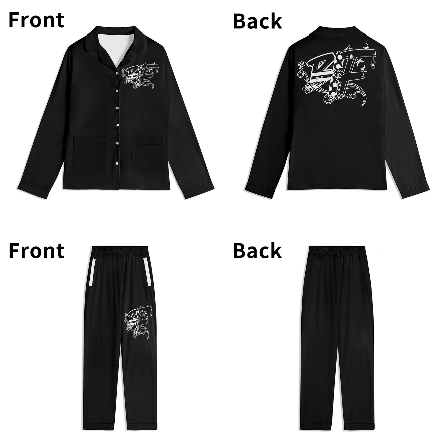 Blk Insct Famili Pajama Set