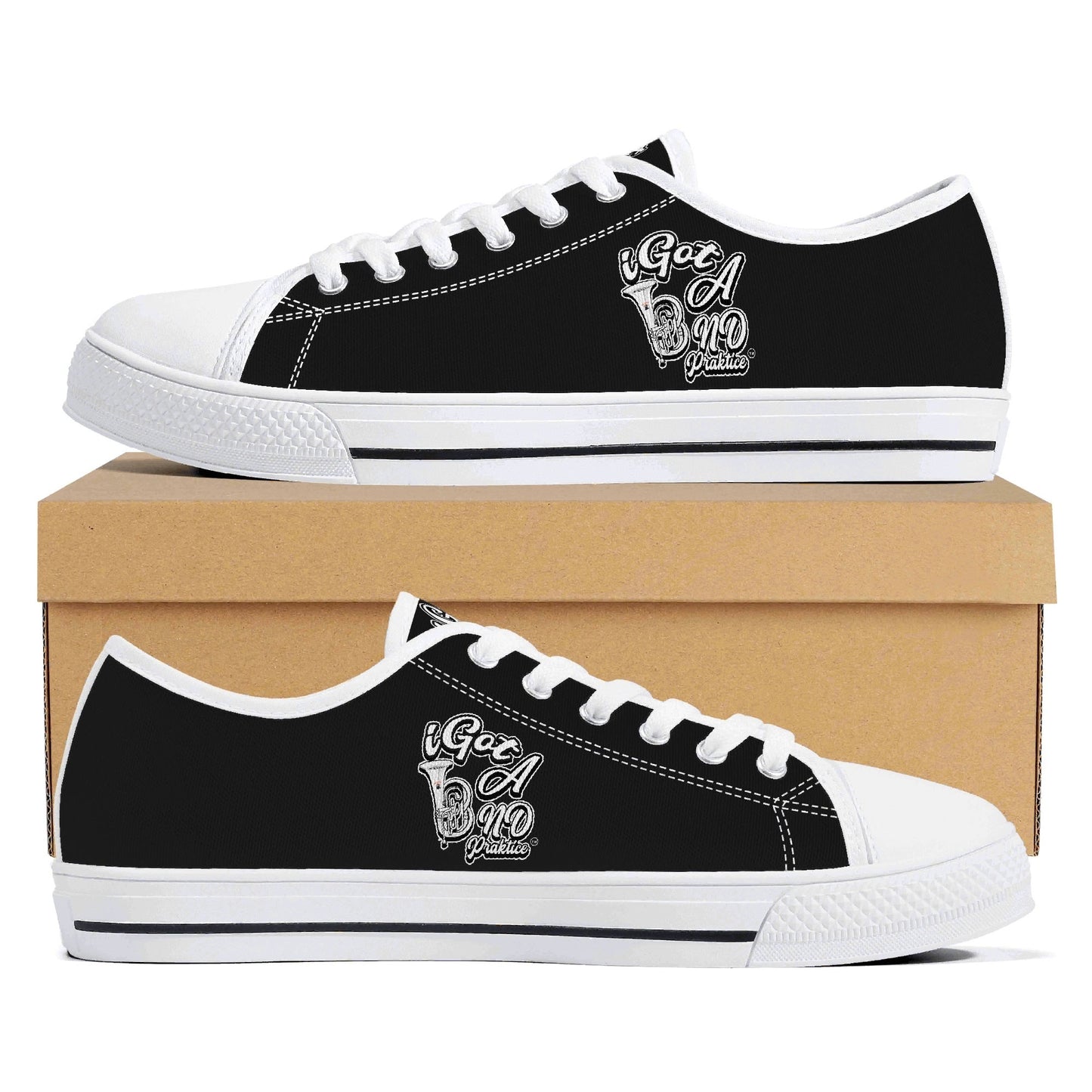 iGot Band Praktice Womens Low Top Canvas Shoes - Customized Tongue