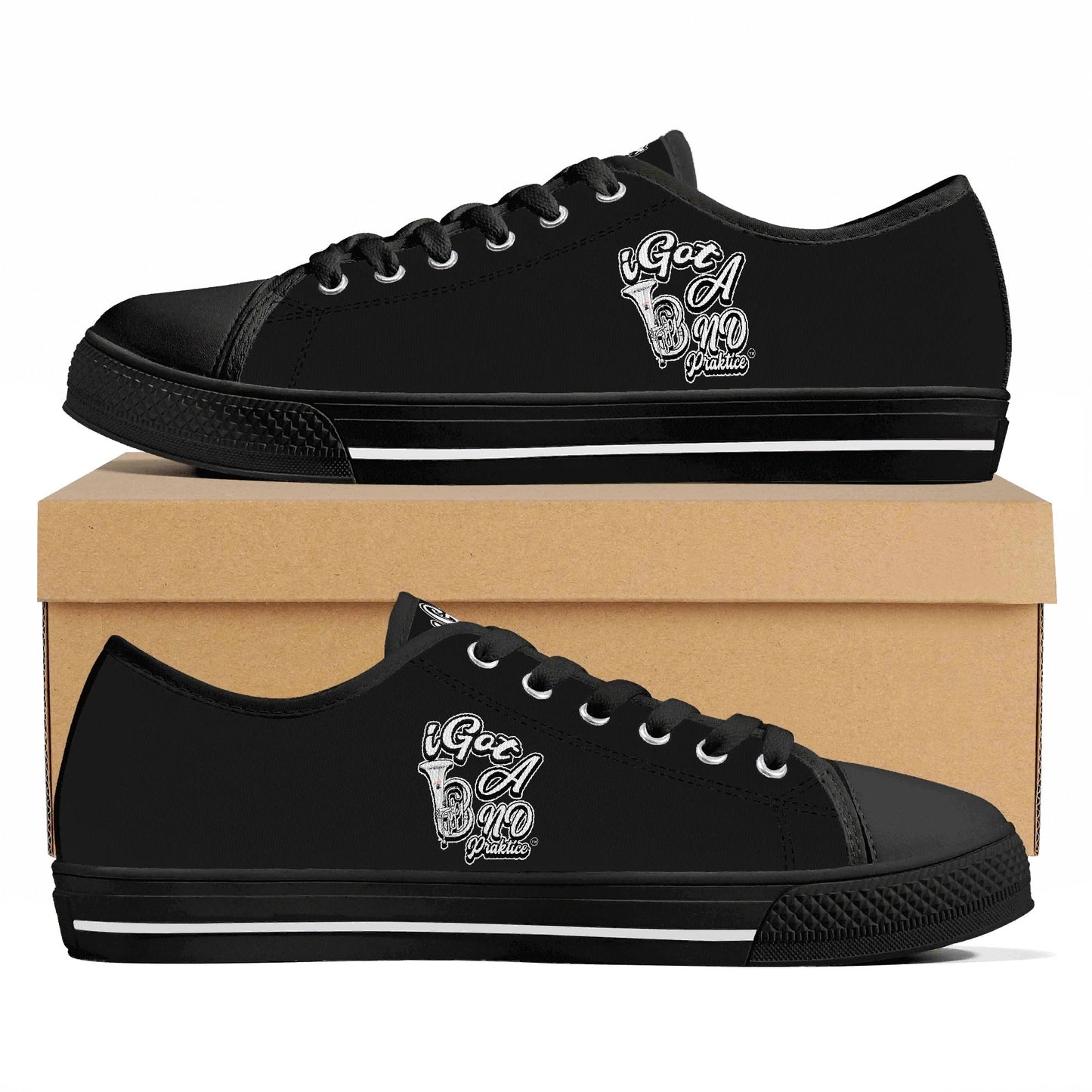 iGot Band Praktice Womens Low Top Canvas Shoes - Customized Tongue