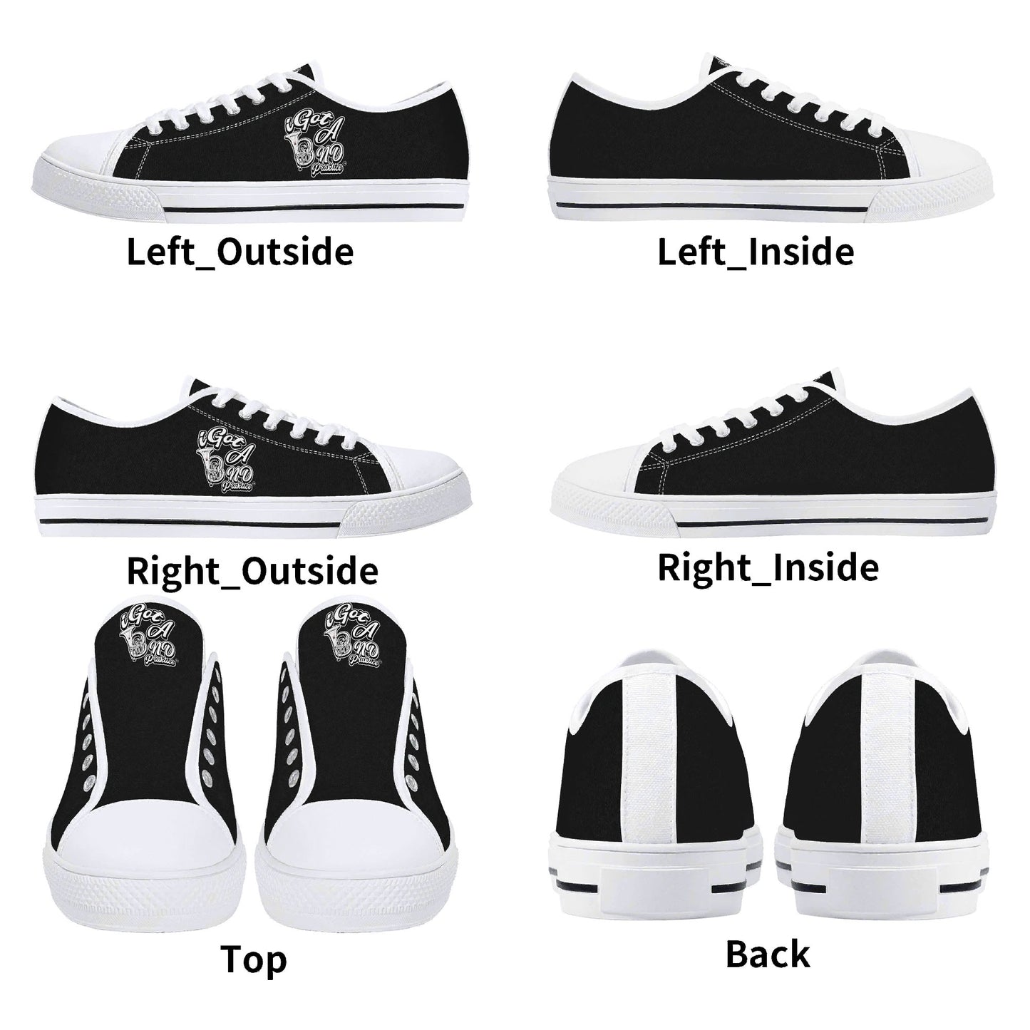 iGot Band Praktice Womens Low Top Canvas Shoes - Customized Tongue
