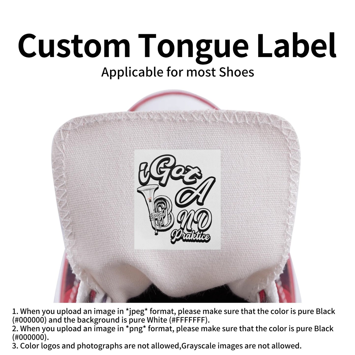 iGot Band Praktice Womens Low Top Canvas Shoes - Customized Tongue