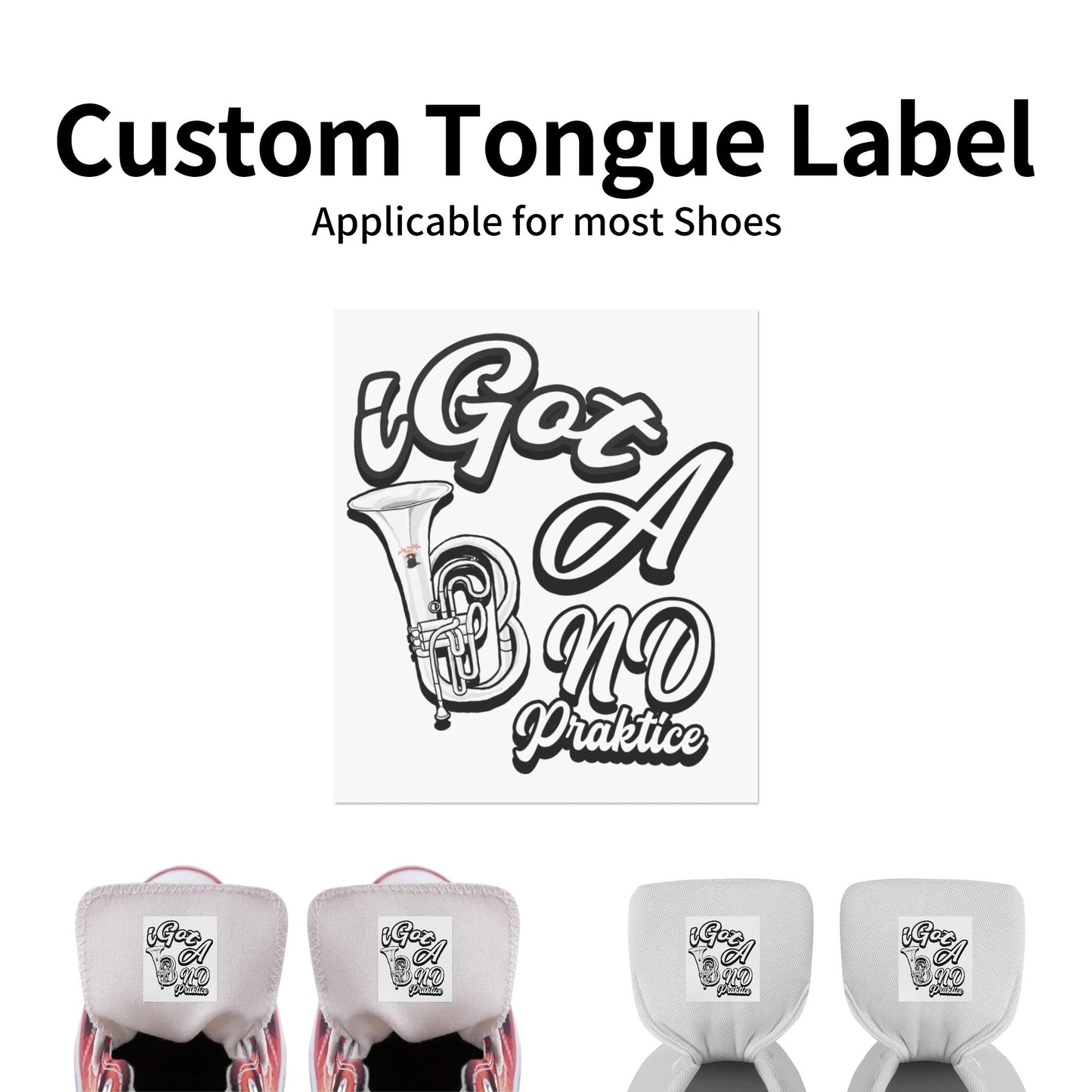 iGot Band Praktice Womens Low Top Canvas Shoes - Customized Tongue