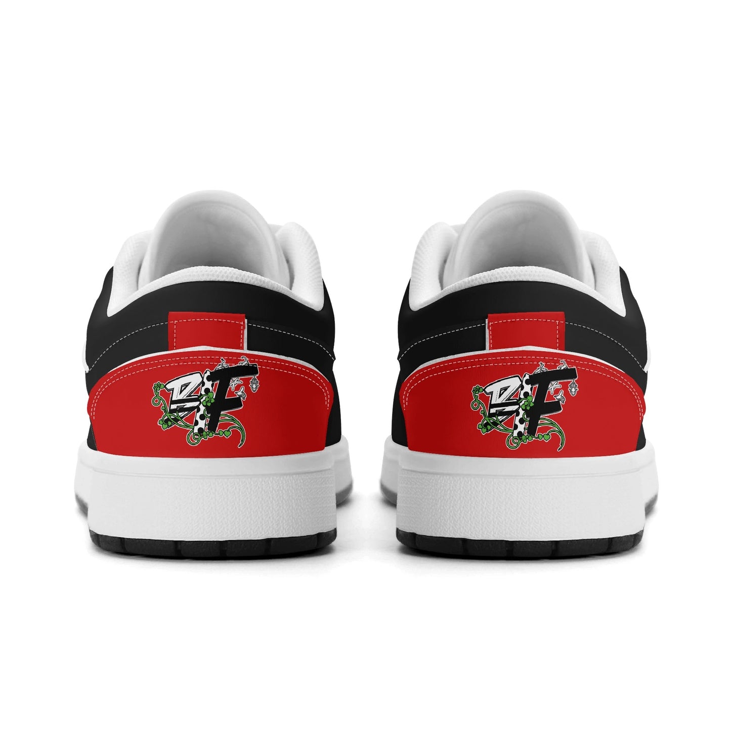 Blk Insct Famili Womens Premium PU Leather Low Top Sneakers-V2