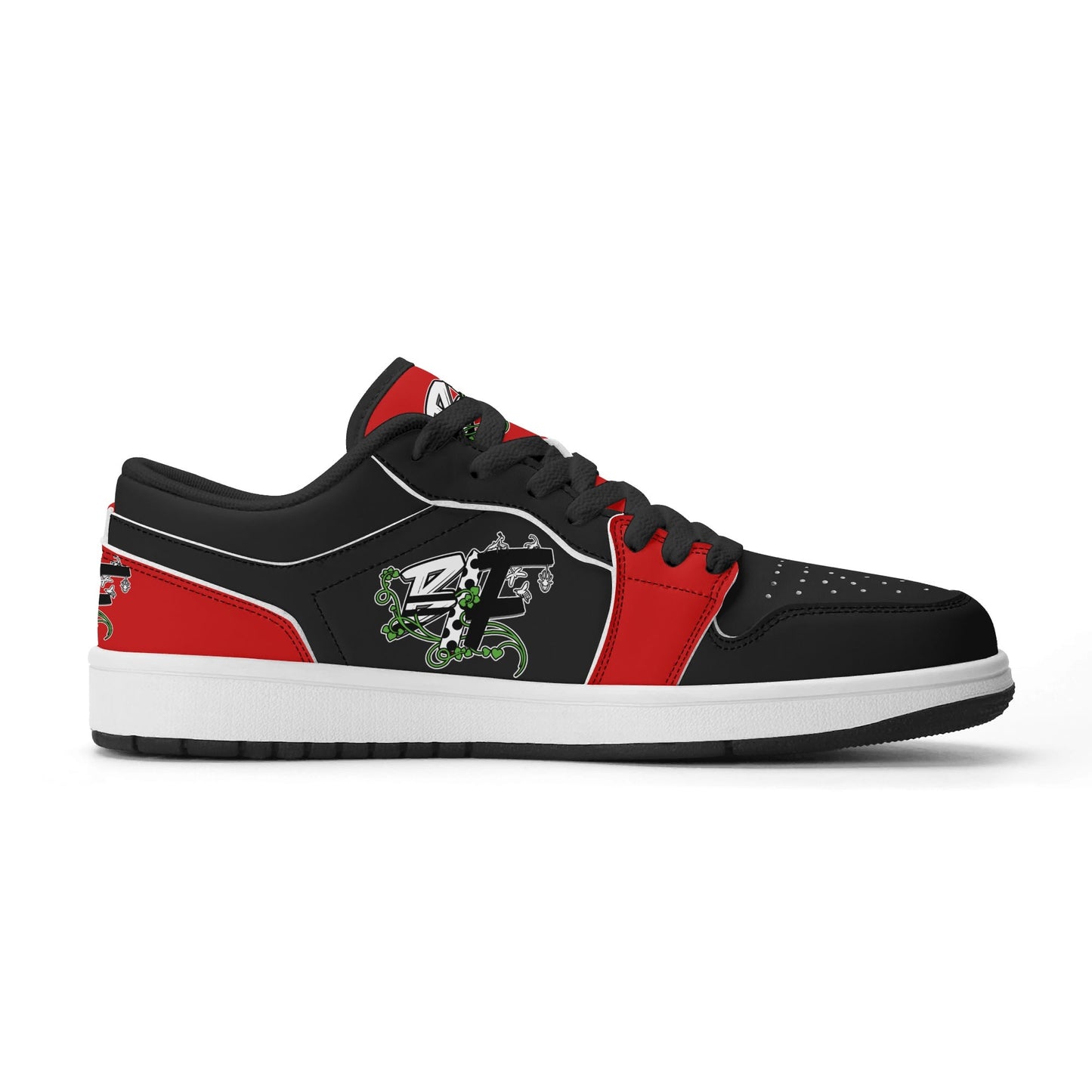Blk Insct Famili Womens Premium PU Leather Low Top Sneakers-V2