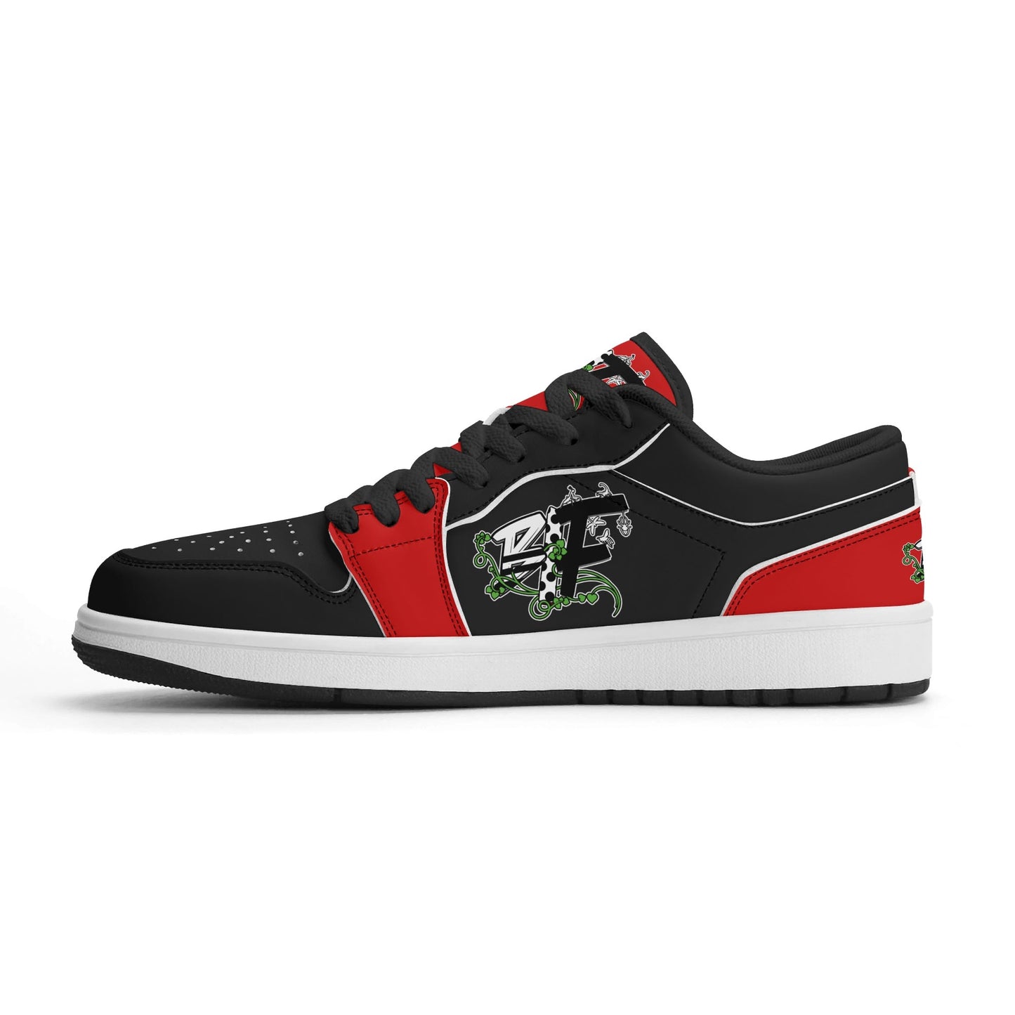 Blk Insct Famili Womens Premium PU Leather Low Top Sneakers-V2